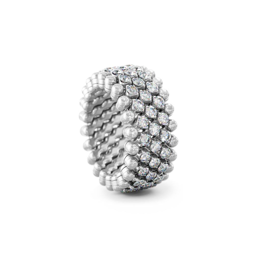 Serafino Consoli Brevetto Multi-Size Ring - RMS 5M2 WG WD (WD) aus Weißgold mit Diamant