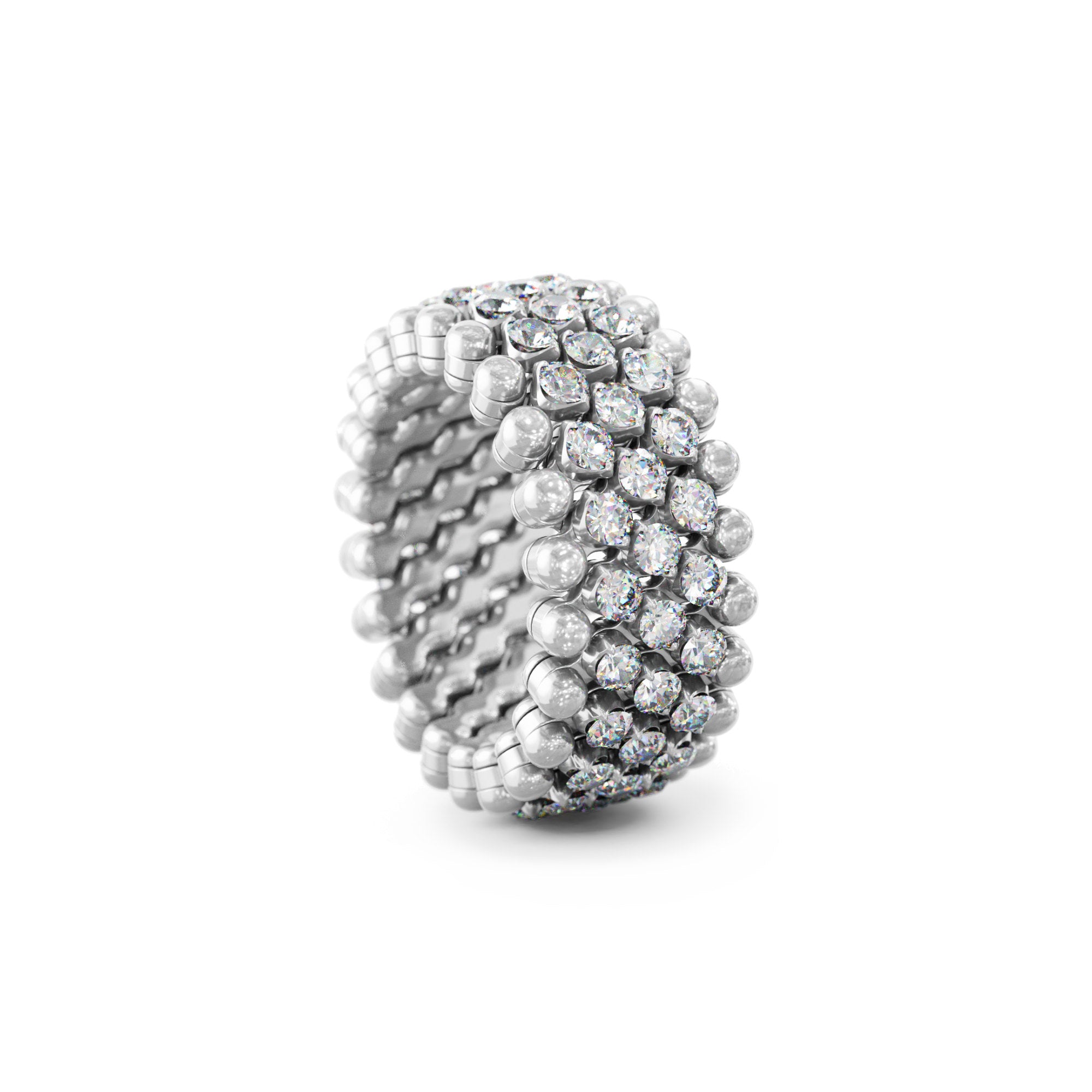 Serafino Consoli Brevetto Multi-Size Ring - RMS 5M2 WG WD (WD) aus Weißgold mit Diamant