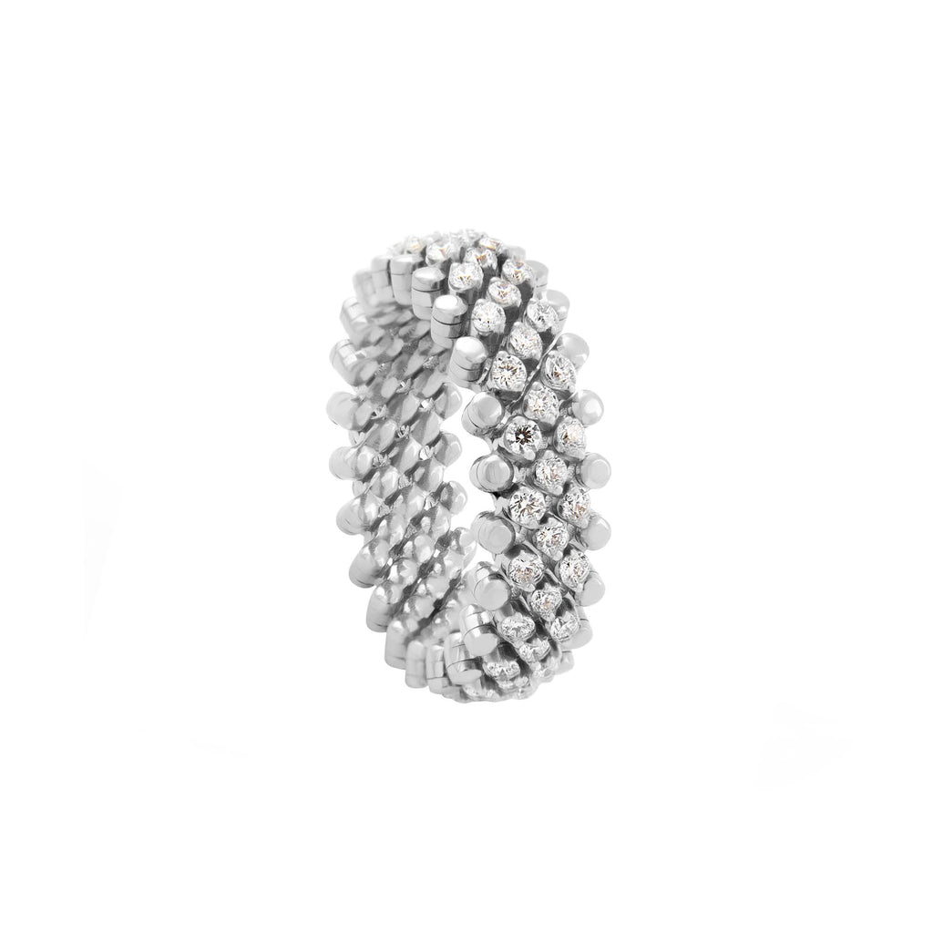 Serafino Consoli Brevetto Multi-Size Ring - RMS 5M2 WG WD (WD) aus Weißgold mit Diamant