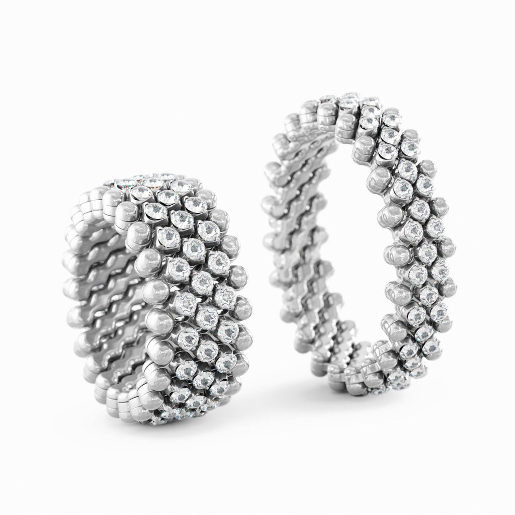 Serafino Consoli Brevetto Multi-Size Ring - RMS 5M2 WG WD (WD) aus Weißgold mit Diamant