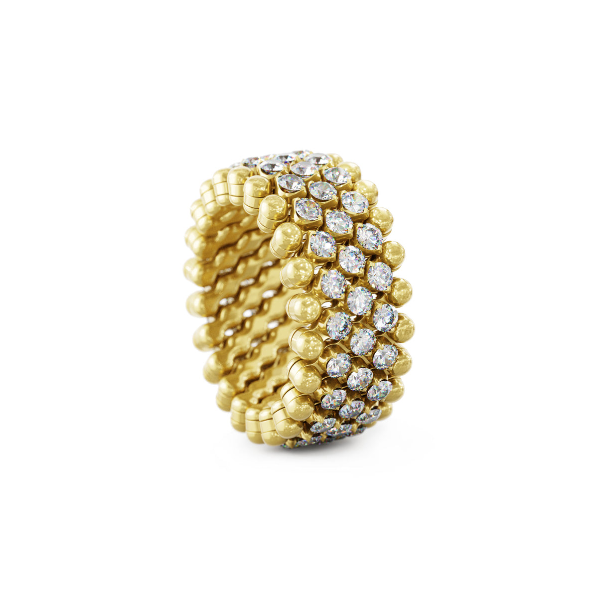 Serafino Consoli Brevetto Multi-Size Ring - RMS 5M2 YG WD (WD) aus Gelbgold mit Diamant