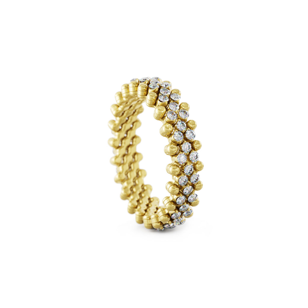 Serafino Consoli Brevetto Multi-Size Ring - RMS 5M2 YG WD (WD) aus Gelbgold mit Diamant