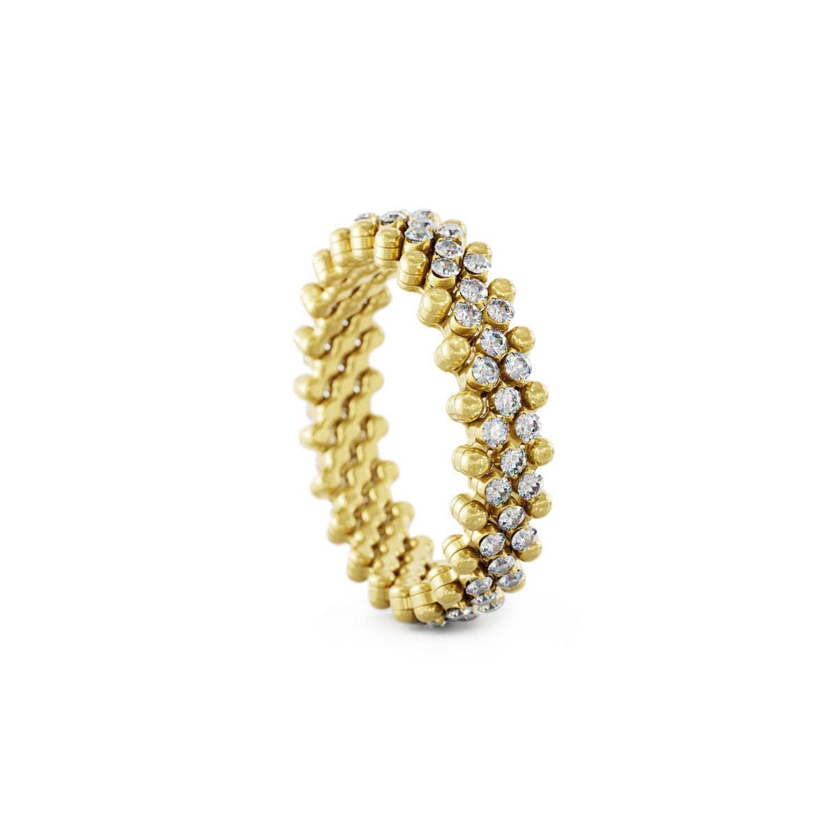 Serafino Consoli Brevetto Multi-Size Ring - RMS 5M2 YG WD (WD) aus Gelbgold mit Diamant
