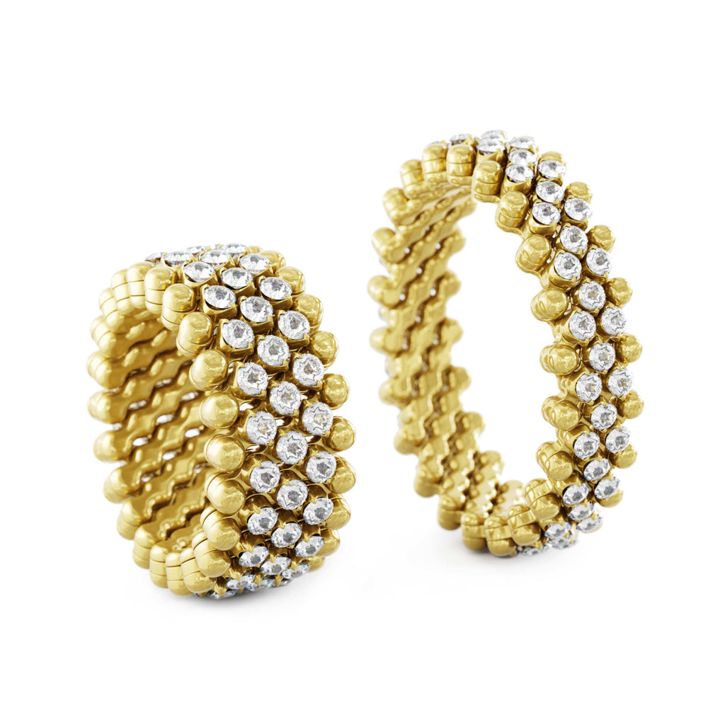 Serafino Consoli Brevetto Multi-Size Ring - RMS 5M2 YG WD (WD) aus Gelbgold mit Diamant