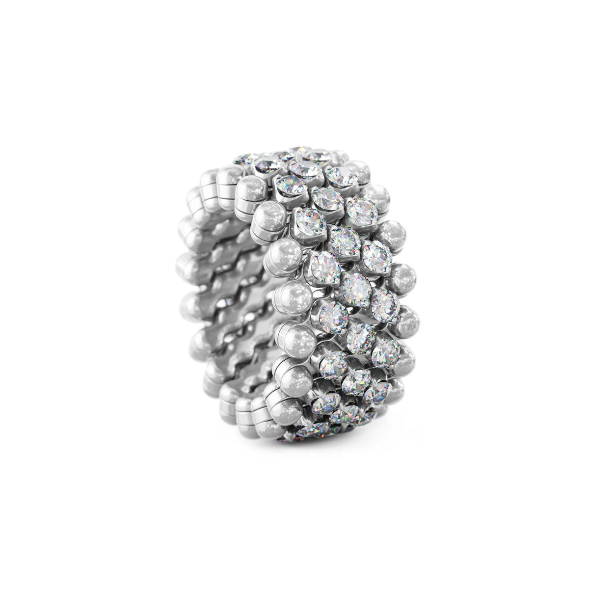 Serafino Consoli Brevetto Multi-Size Ring - RMS 5M4 WG WD (WD) aus Weißgold mit Diamant