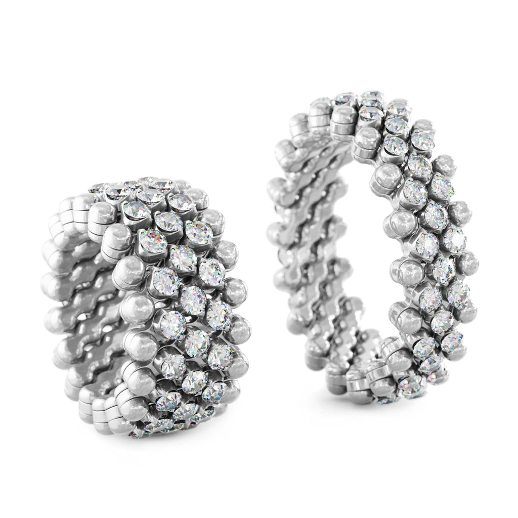 Serafino Consoli Brevetto Multi-Size Ring - RMS 5M4 WG WD (WD) aus Weißgold mit Diamant