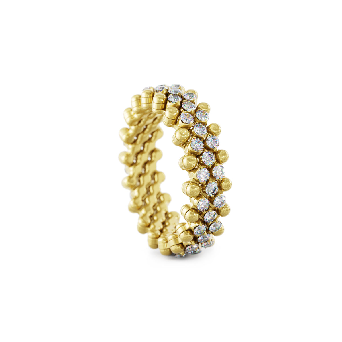Serafino Consoli Brevetto Multi-Size Ring - RMS 5M4 YG WD (WD) aus Gelbgold mit Diamant