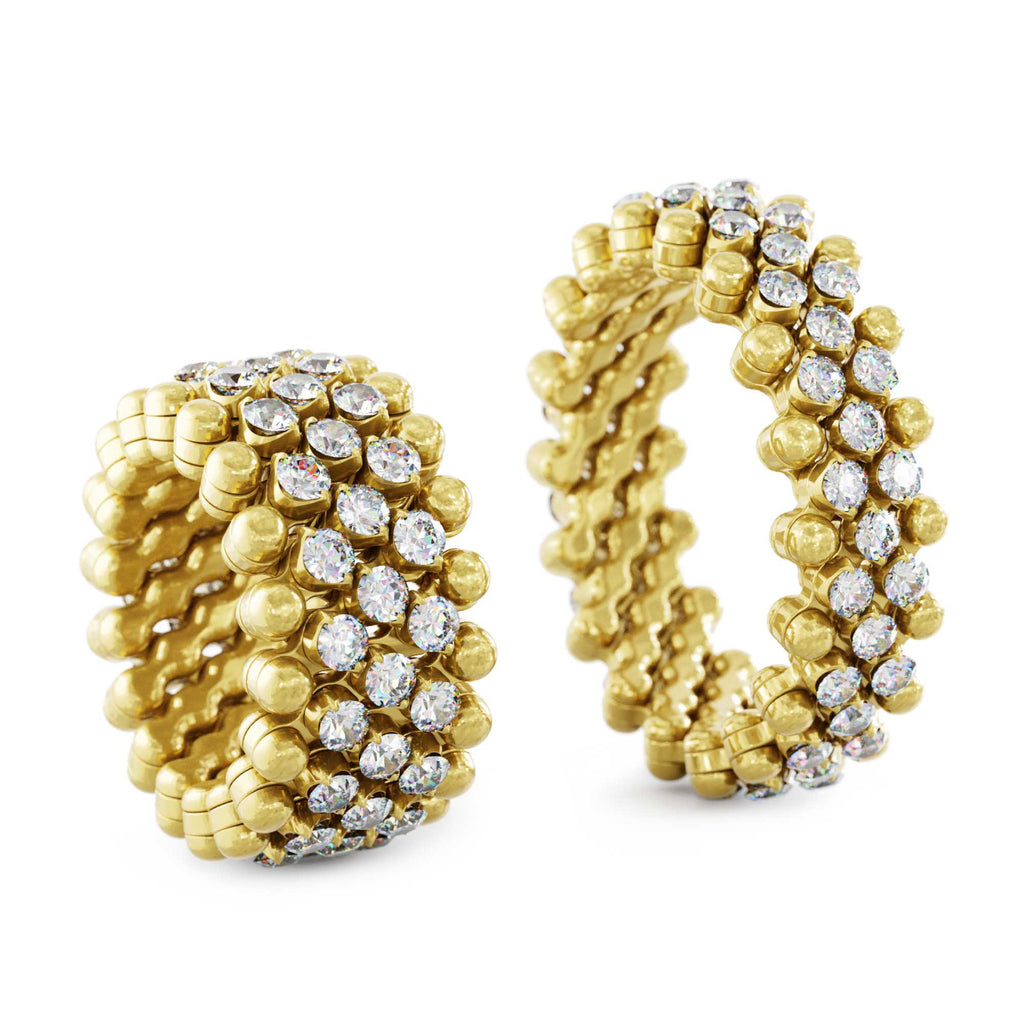 Serafino Consoli Brevetto Multi-Size Ring - RMS 5M4 YG WD (WD) aus Gelbgold mit Diamant