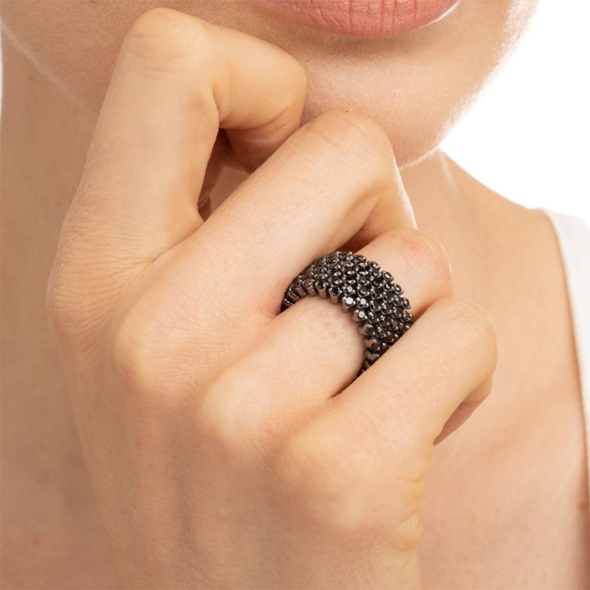 Serafino Consoli Brevetto Multi-Size Ring - RMS 7F2 RG BD (BD) aus Roségold mit Diamant