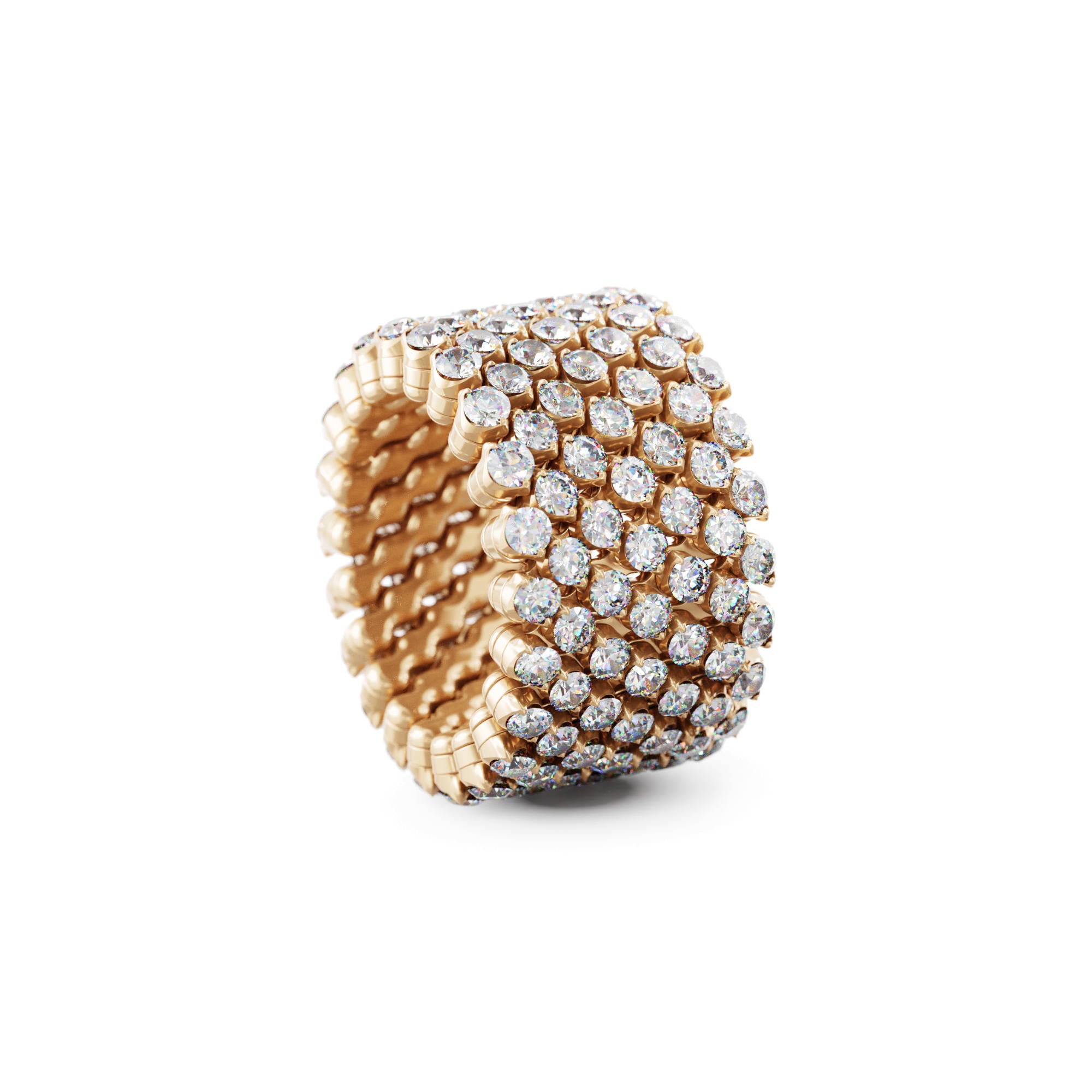 Serafino Consoli Brevetto Multi-Size Ring - RMS 7F2 RG WD (WD) aus Roségold mit Diamant