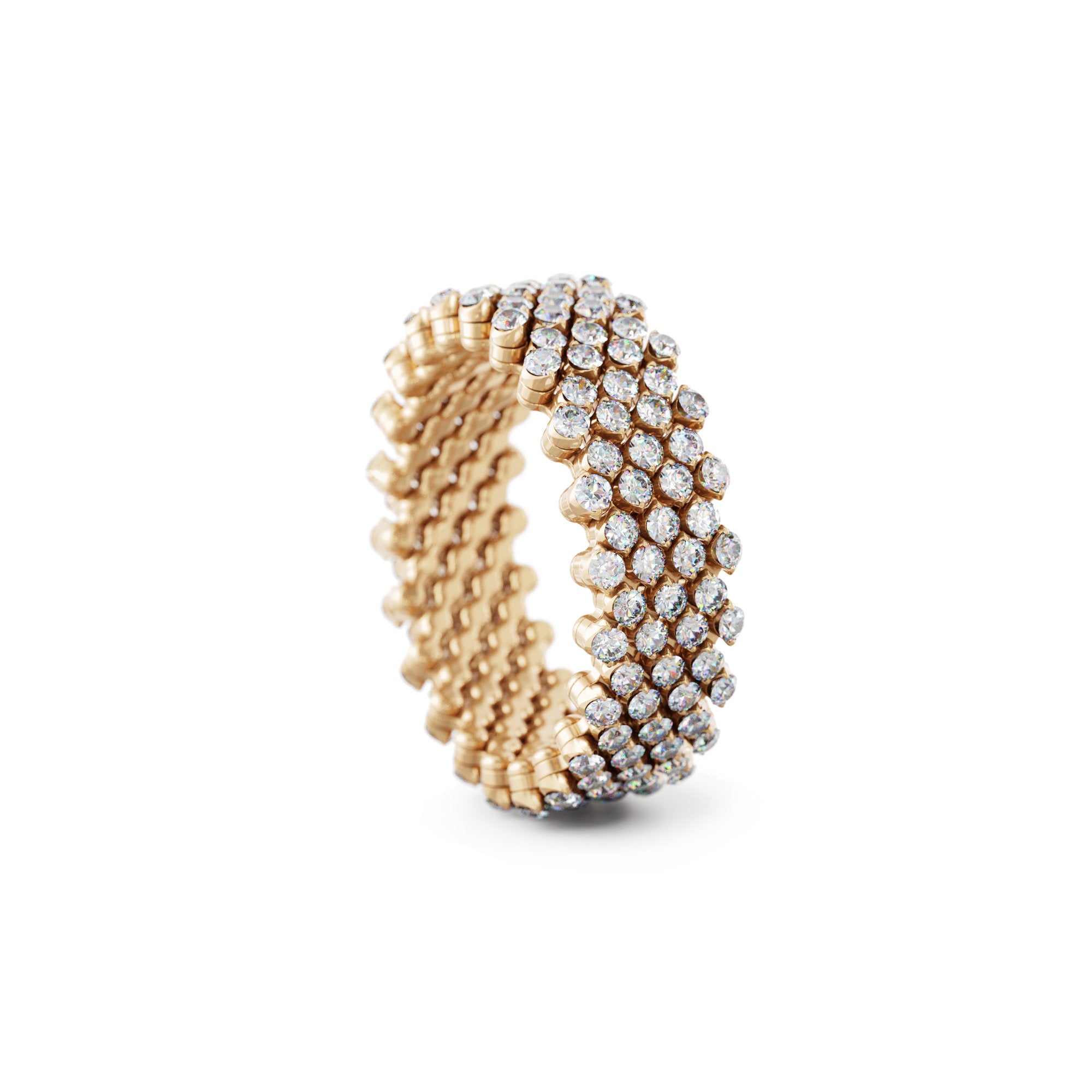 Serafino Consoli Brevetto Multi-Size Ring - RMS 7F2 RG WD (WD) aus Roségold mit Diamant