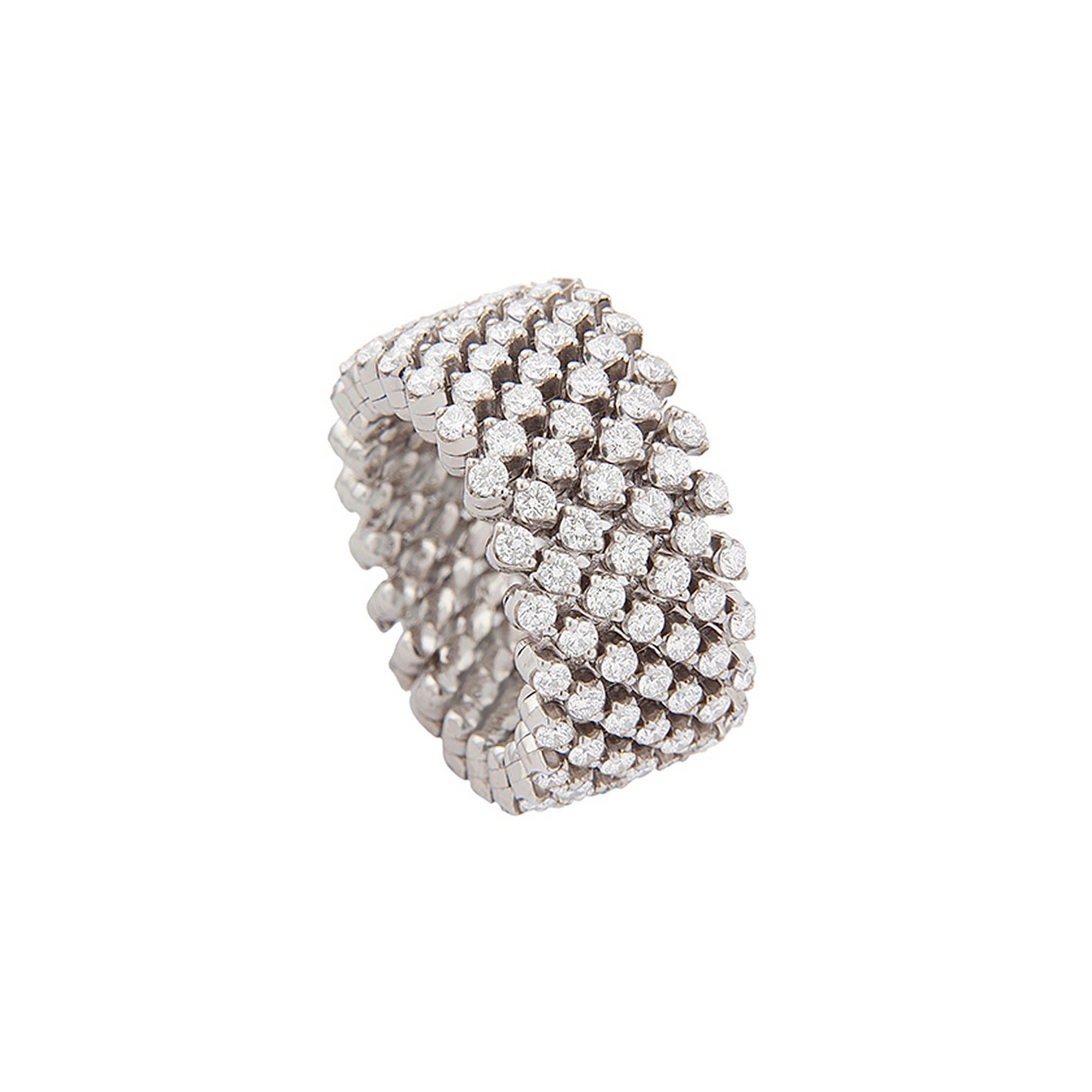 Serafino Consoli Brevetto Multi-Size Ring - RMS 7F2 WG WD (WD) aus Weißgold mit Diamant