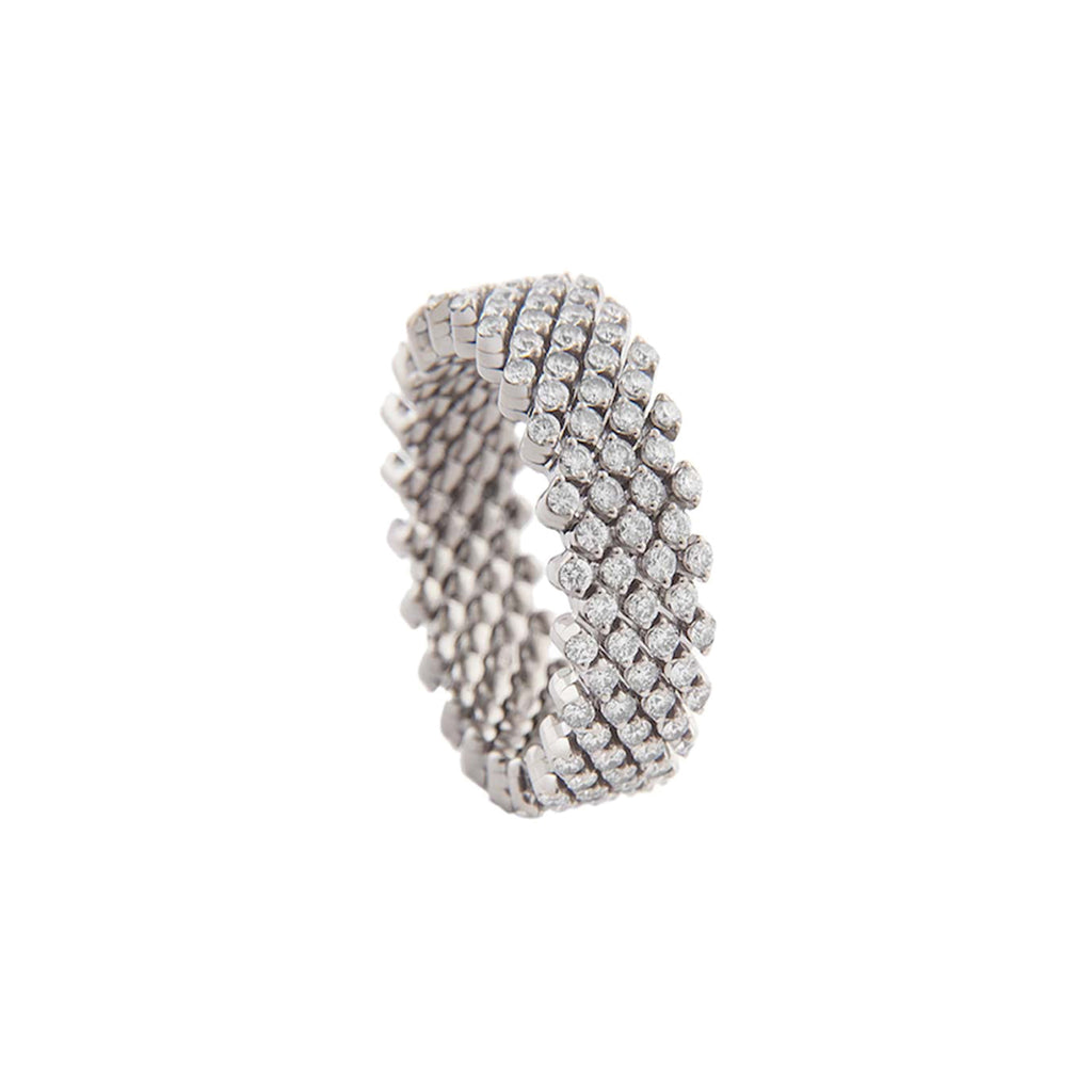 Serafino Consoli Brevetto Multi-Size Ring - RMS 7F2 WG WD (WD) aus Weißgold mit Diamant
