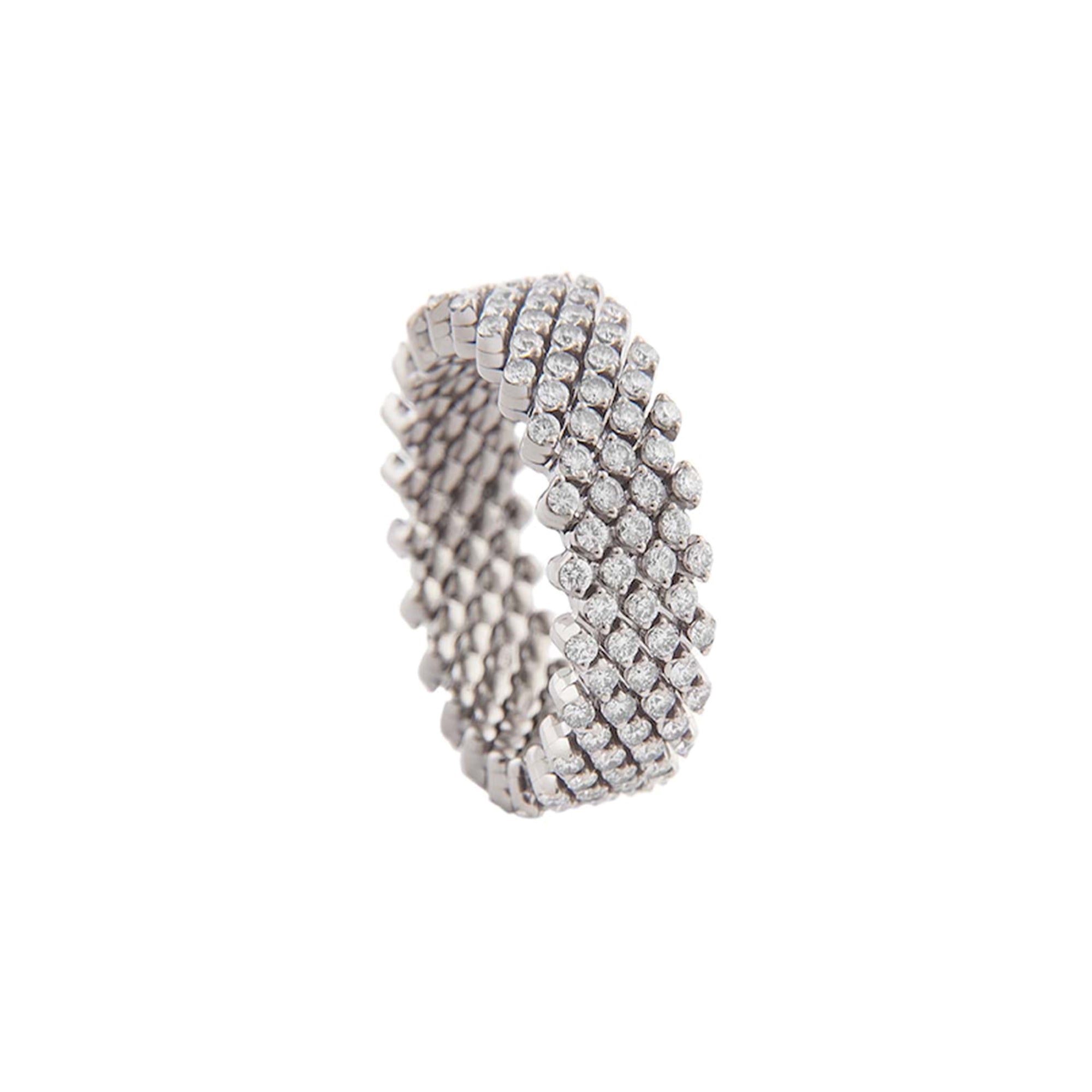 Serafino Consoli Brevetto Multi-Size Ring - RMS 7F2 WG WD (WD) aus Weißgold mit Diamant