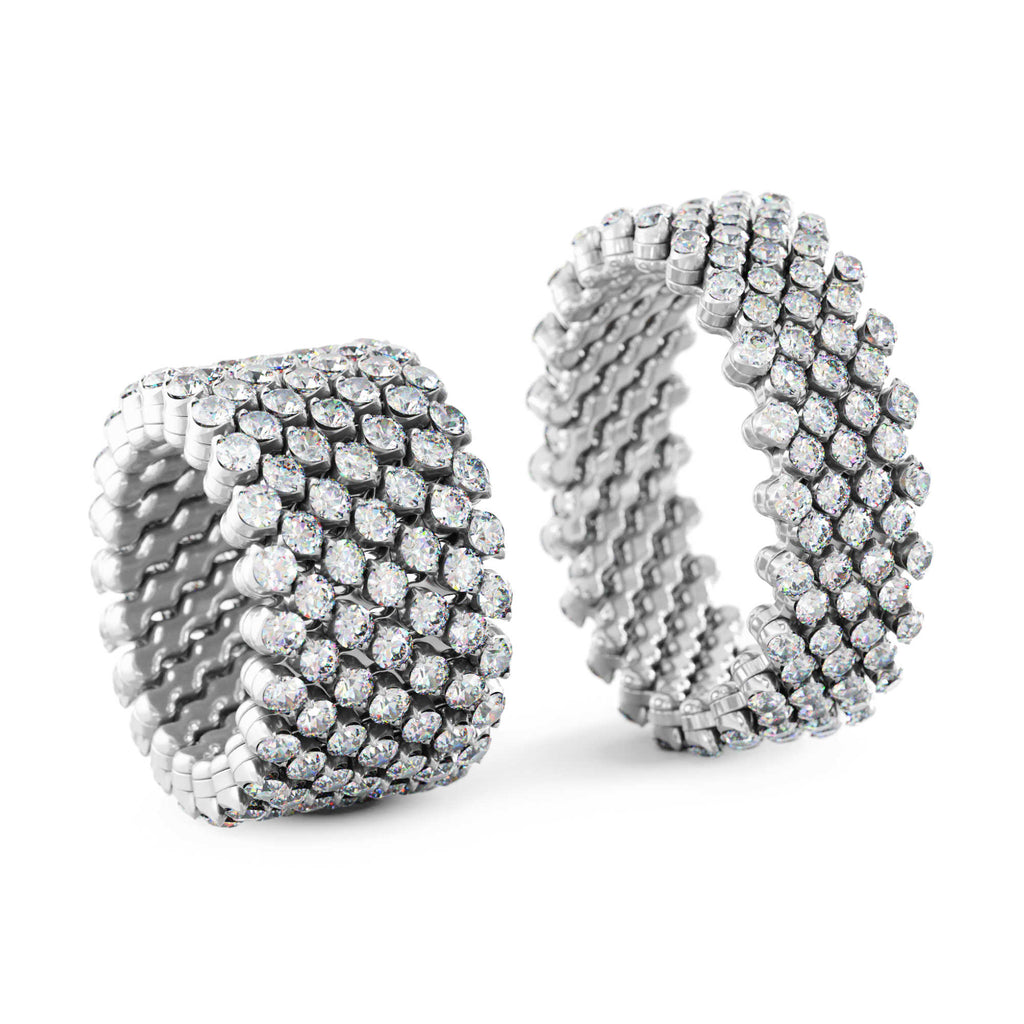 Serafino Consoli Brevetto Multi-Size Ring - RMS 7F2 WG WD (WD) aus Weißgold mit Diamant
