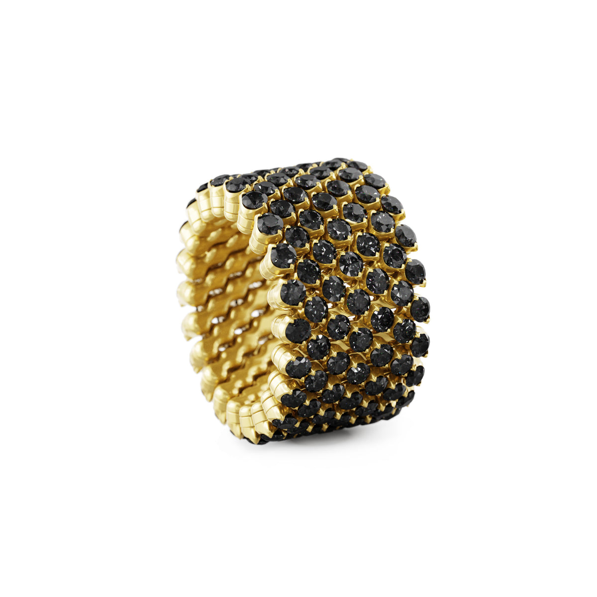 Serafino Consoli Brevetto Multi-Size Ring - RMS 7F2 YG BD (BD) aus Gelbgold mit Diamant
