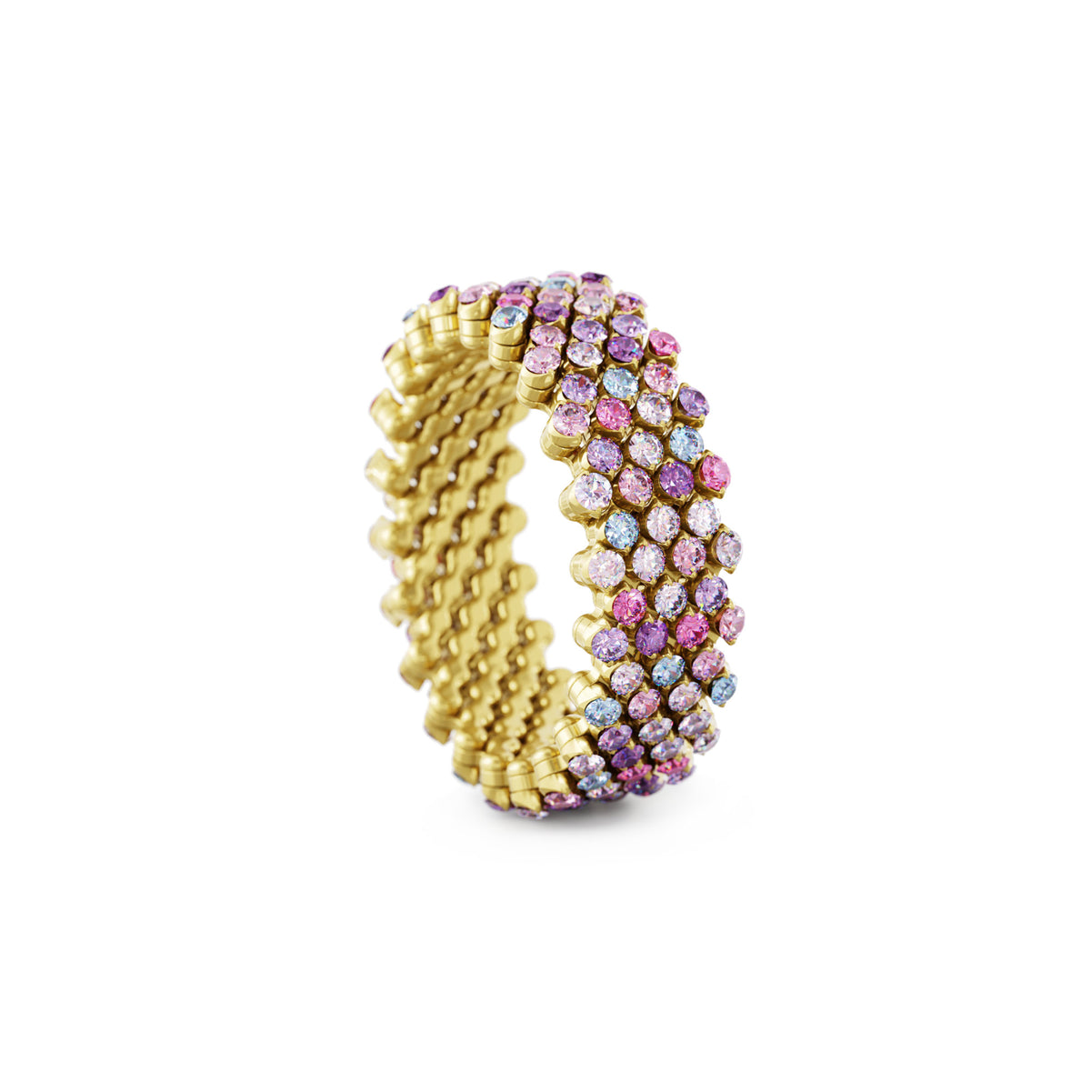 Serafino Consoli Brevetto Multi-Size Ring - RMS 7F2 YG VS MIX (MIX) aus Gelbgold mit Saphir