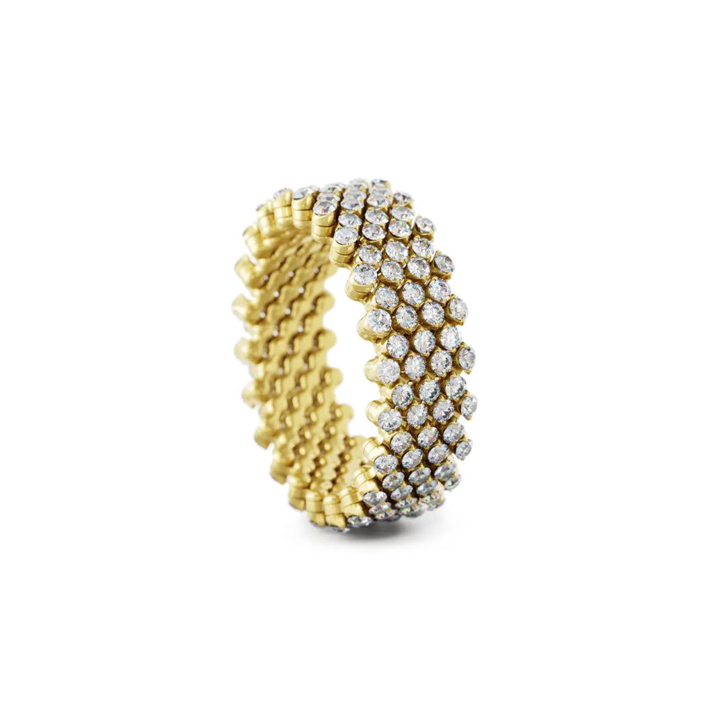 Serafino Consoli Brevetto Multi-Size Ring - RMS 7F2 YG WD (WD) aus Gelbgold mit Diamant
