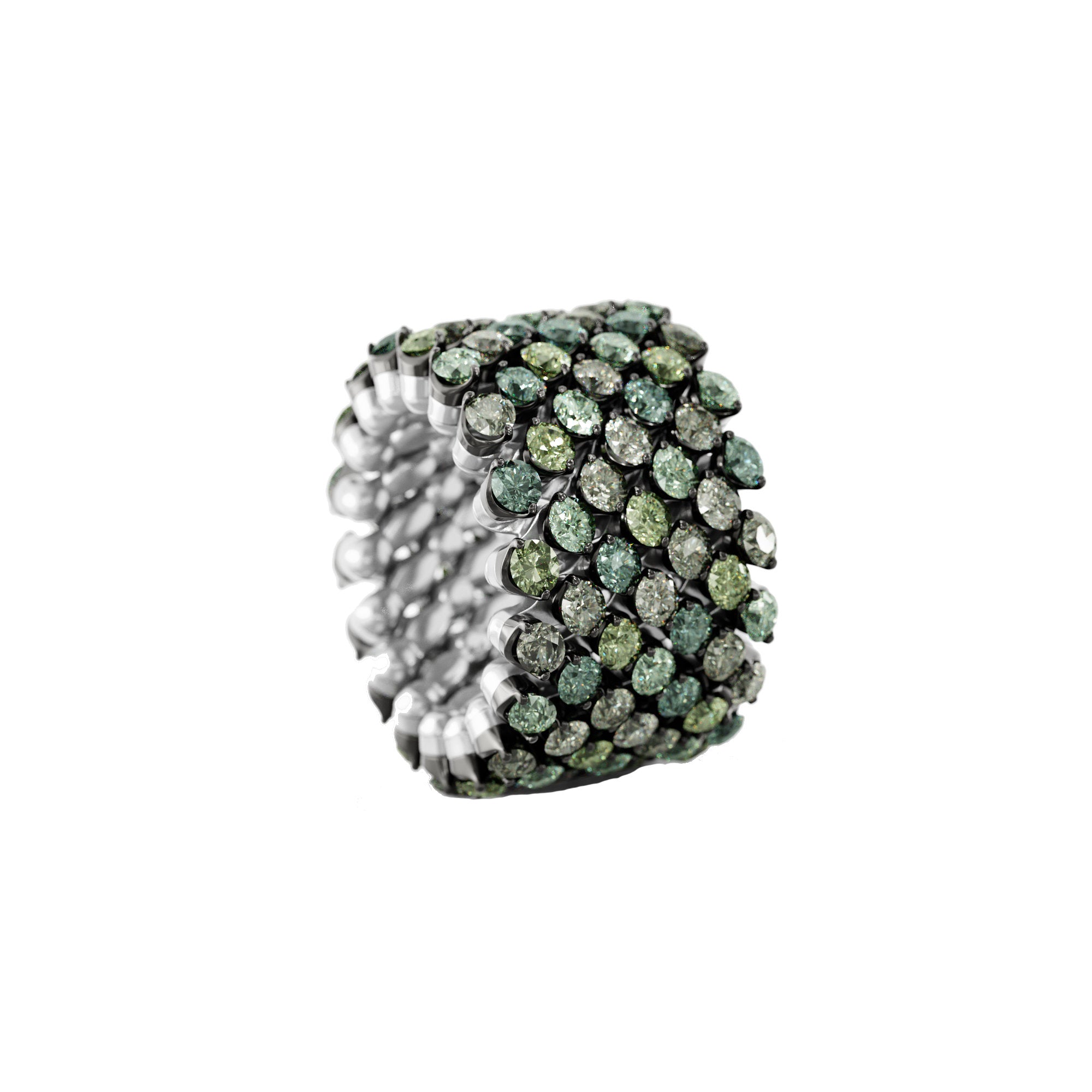 Serafino Consoli Brevetto Multi-Size Ring - RMS 7F4 WBG GS MIX (MIX) aus Weißgold mit Saphir