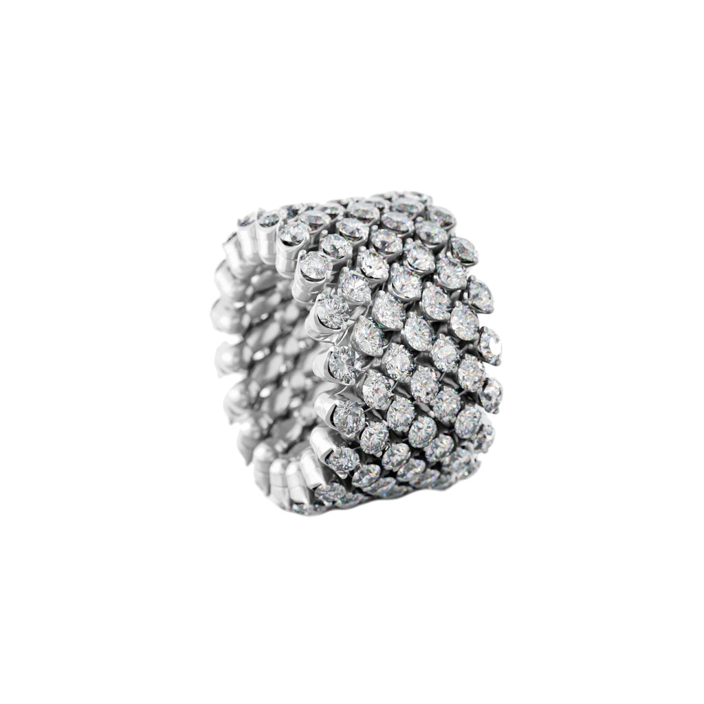 Serafino Consoli Brevetto Multi-Size Ring - RMS 7F4 WG WD (WD) aus Weißgold mit Diamant