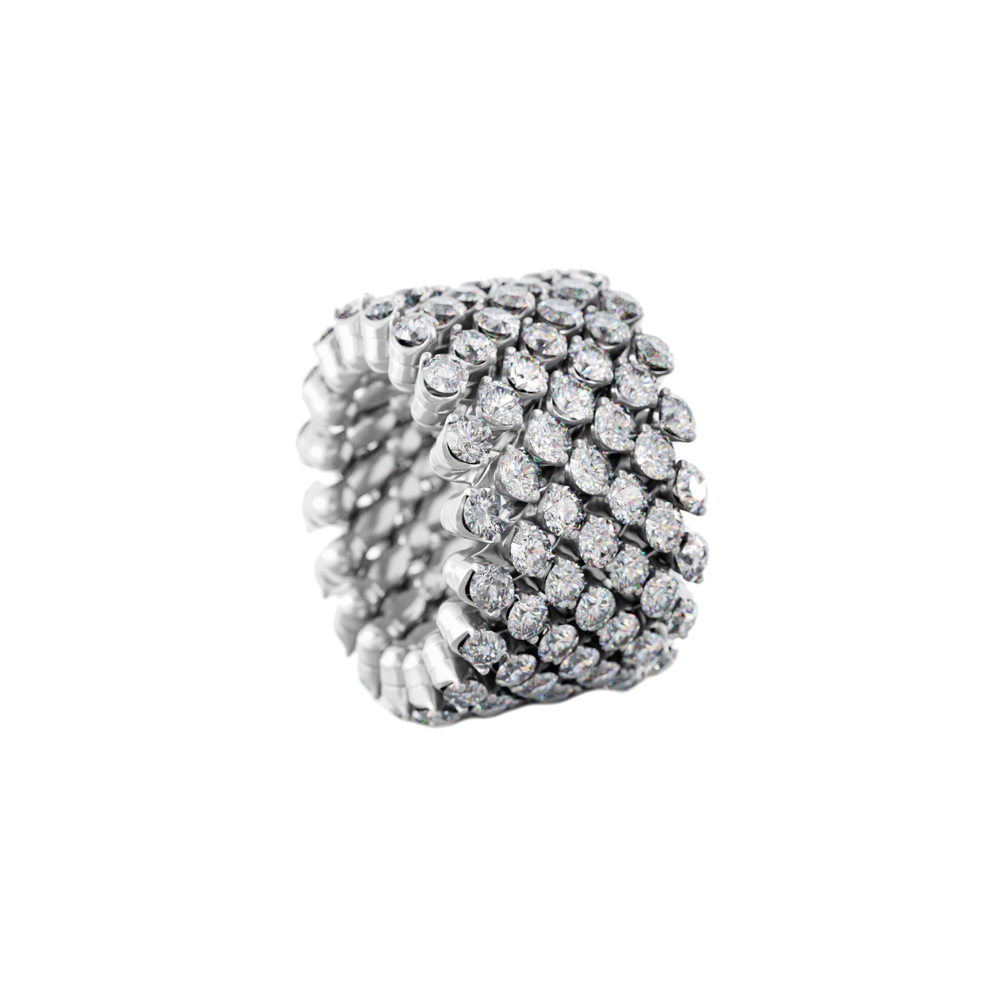 Serafino Consoli Brevetto Multi-Size Ring - RMS 7F4 WG WD (WD) aus Weißgold mit Diamant