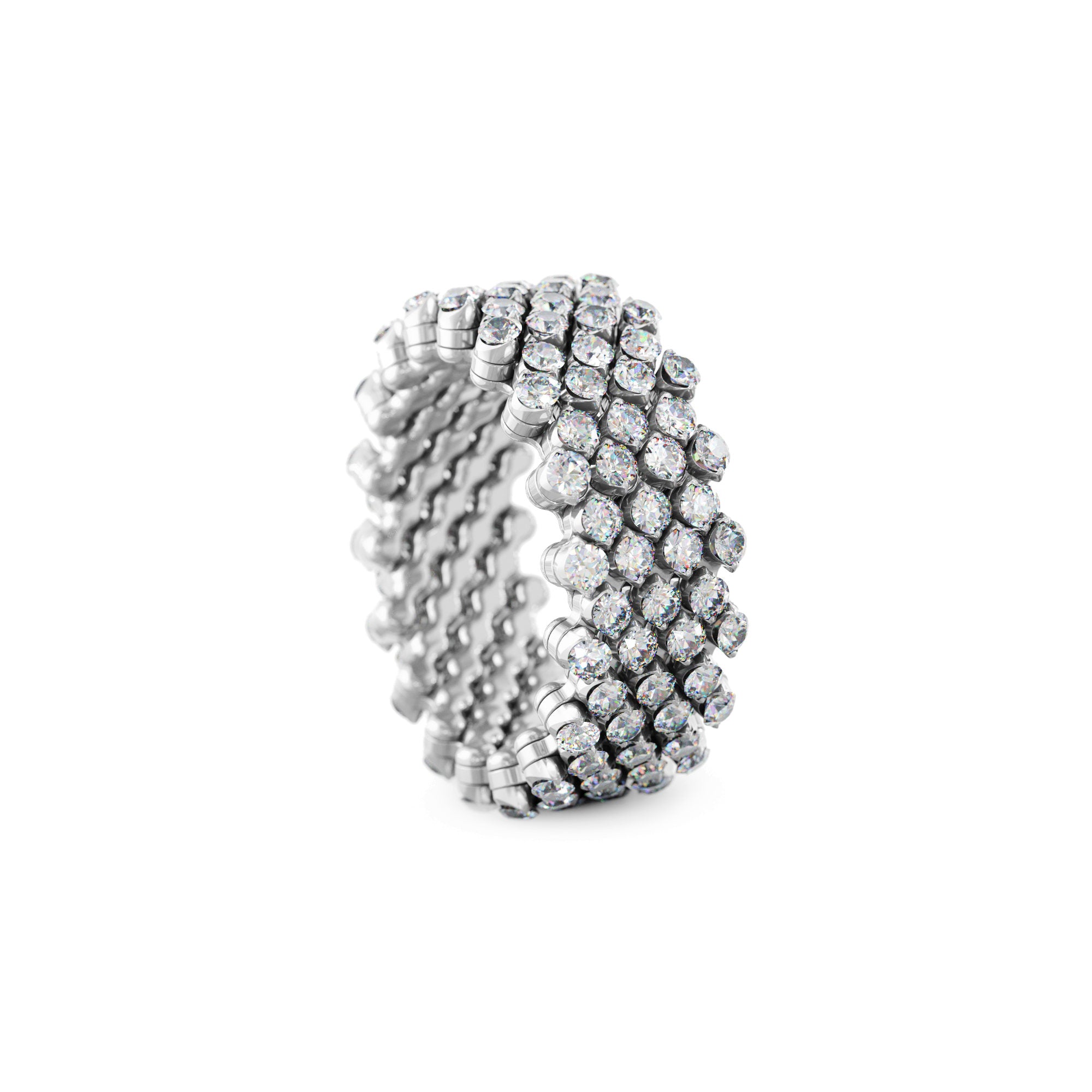 Serafino Consoli Brevetto Multi-Size Ring - RMS 7F4 WG WD (WD) aus Weißgold mit Diamant