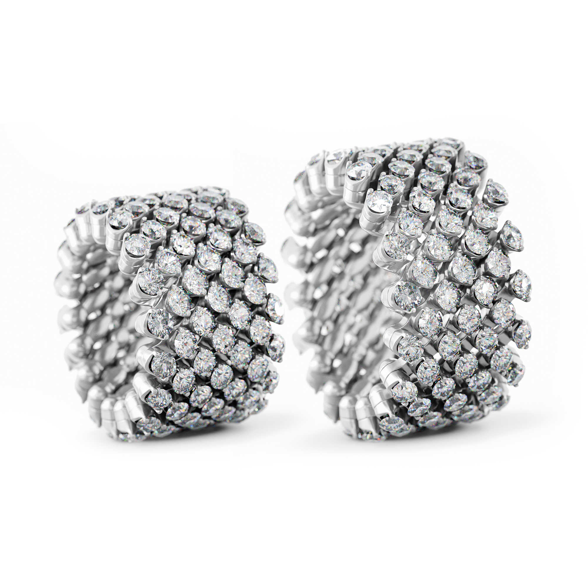 Serafino Consoli Brevetto Multi-Size Ring - RMS 7F4 WG WD (WD) aus Weißgold mit Diamant
