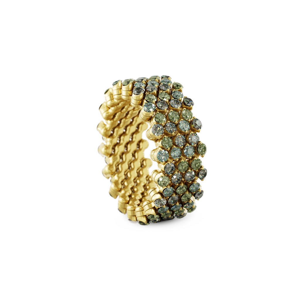 Serafino Consoli Brevetto Multi-Size Ring - RMS 7F4 YG GS MIX (MIX) aus Gelbgold mit Saphir