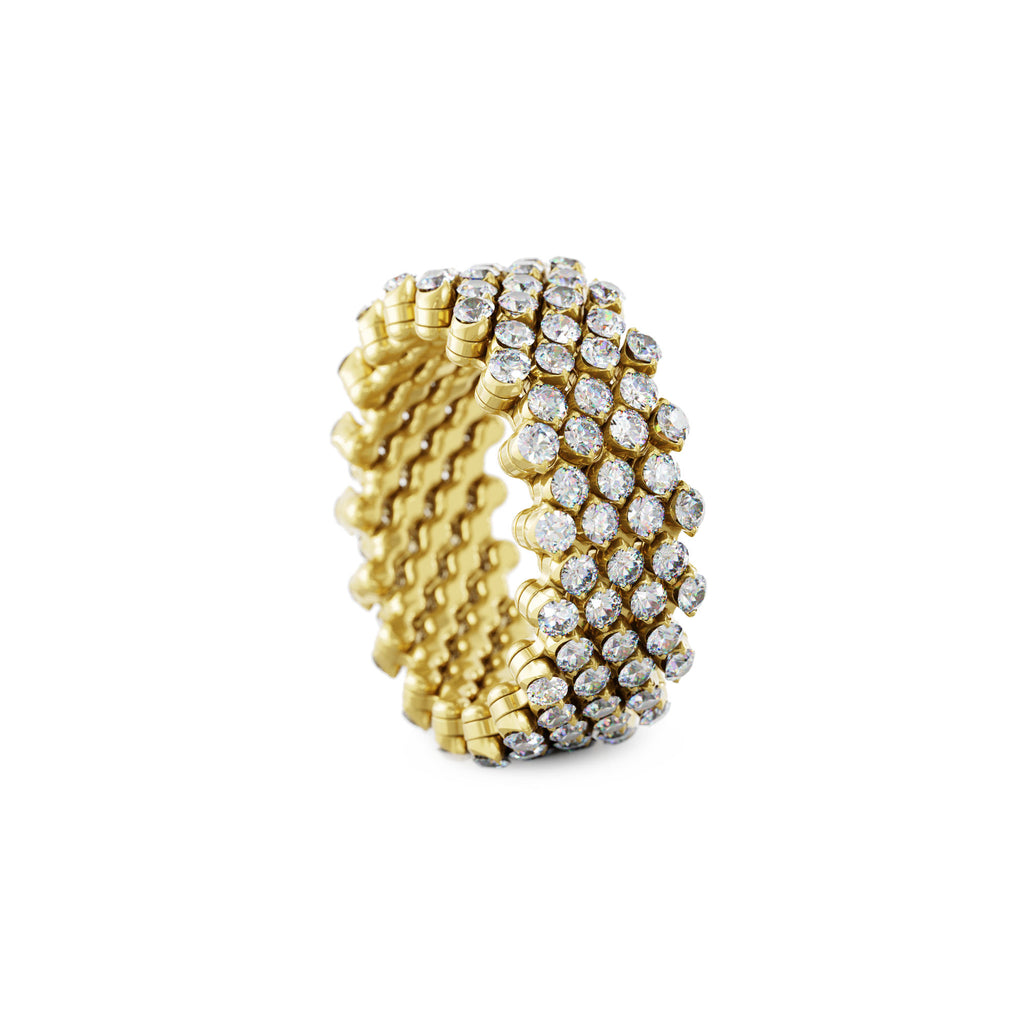 Serafino Consoli Brevetto Multi-Size Ring - RMS 7F4 YG WD (WD) aus Gelbgold mit Diamant