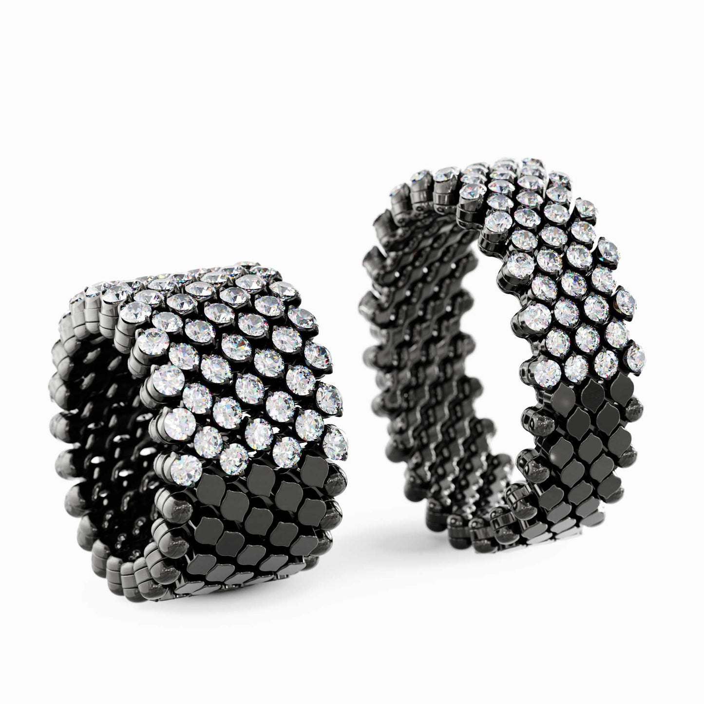 Serafino Consoli Brevetto Multi-Size Ring - RMS 7H2 BG WD (WD) aus Weißgold mit Diamant