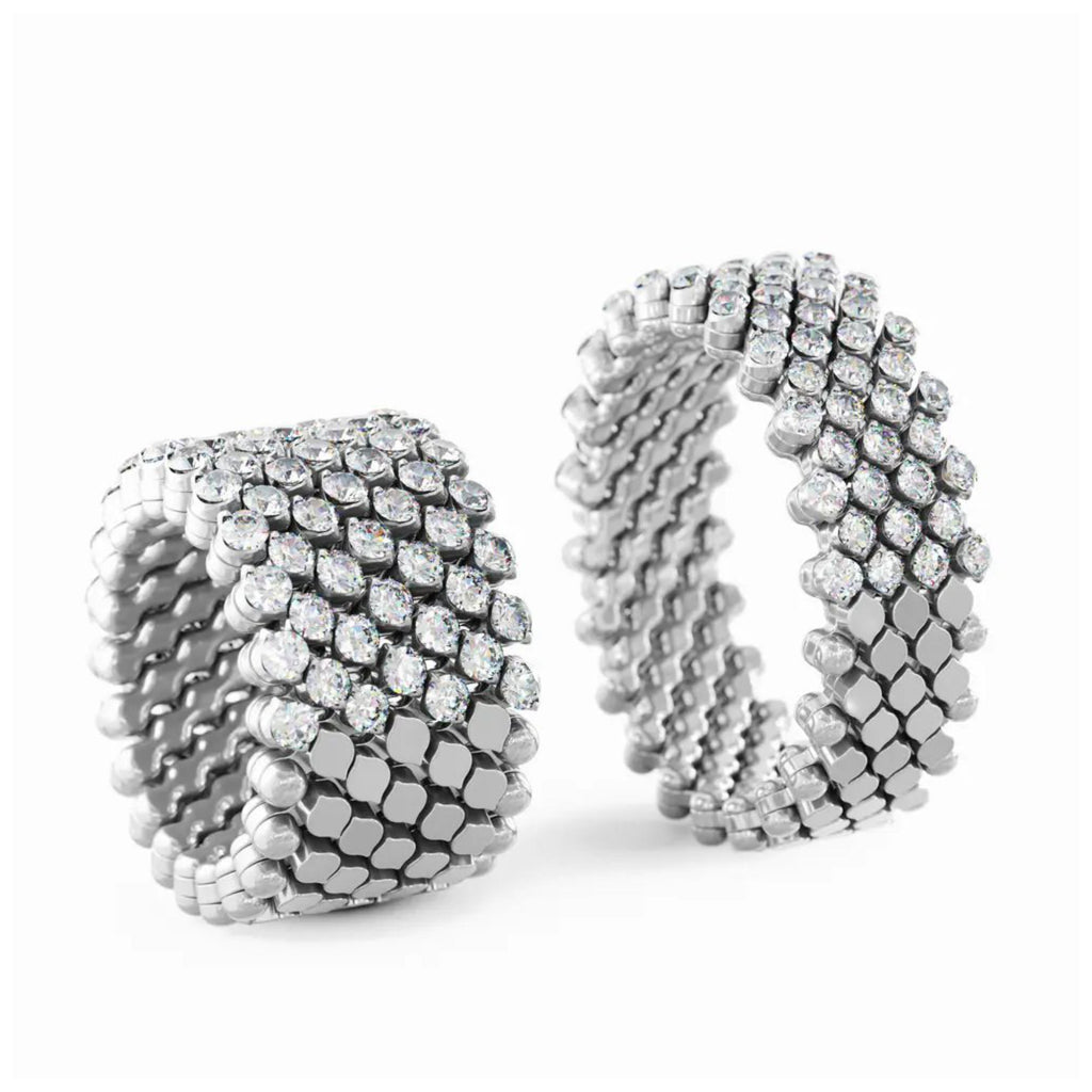 Serafino Consoli Brevetto Multi-Size Ring - RMS 7H2 WG WD (WD) aus Weißgold mit Diamant