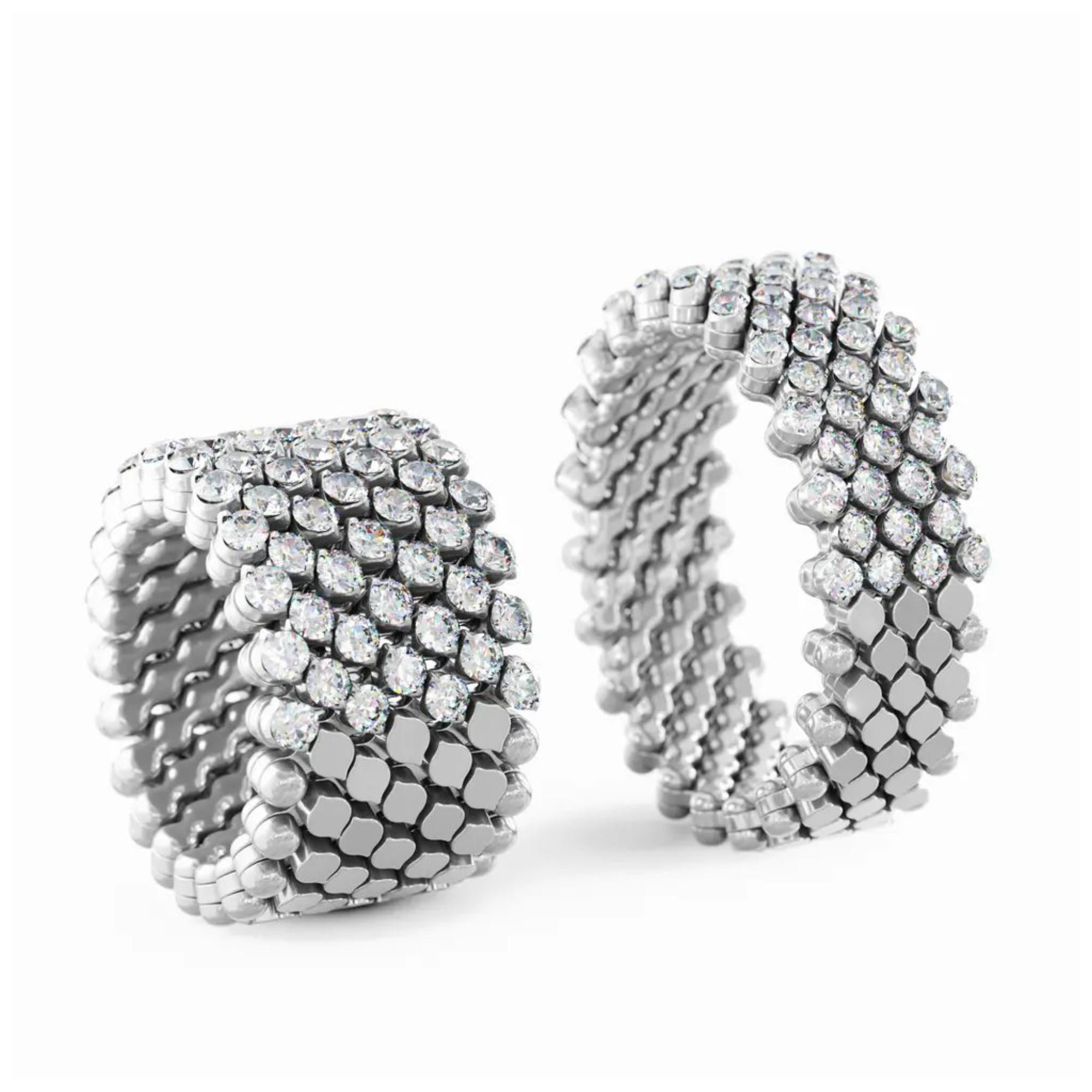 Serafino Consoli Brevetto Multi-Size Ring - RMS 7H2 WG WD (WD) aus Weißgold mit Diamant