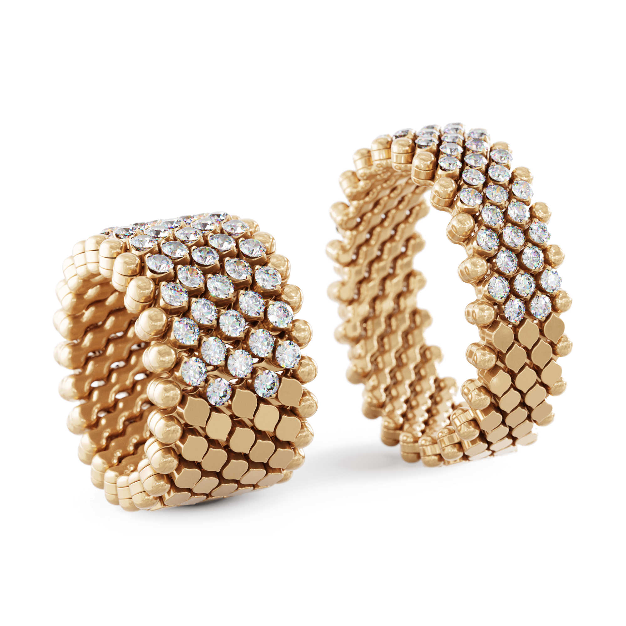Serafino Consoli Brevetto Multi-Size Ring - RMS 7HM2 RG WD (WD) aus Roségold mit Diamant