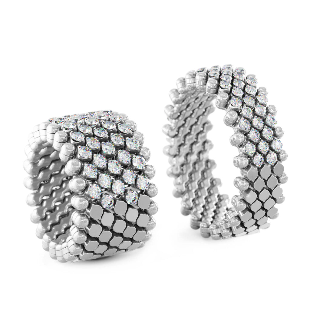 Serafino Consoli Brevetto Multi-Size Ring - RMS 7HM2 WG WD (WD) aus Weißgold mit Diamant