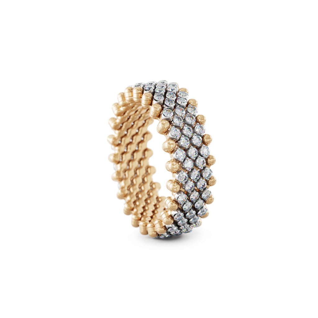 Serafino Consoli Brevetto Multi-Size Ring - RMS 7M2 RWG WD (WD) aus Bicolor-Gold mit Diamant