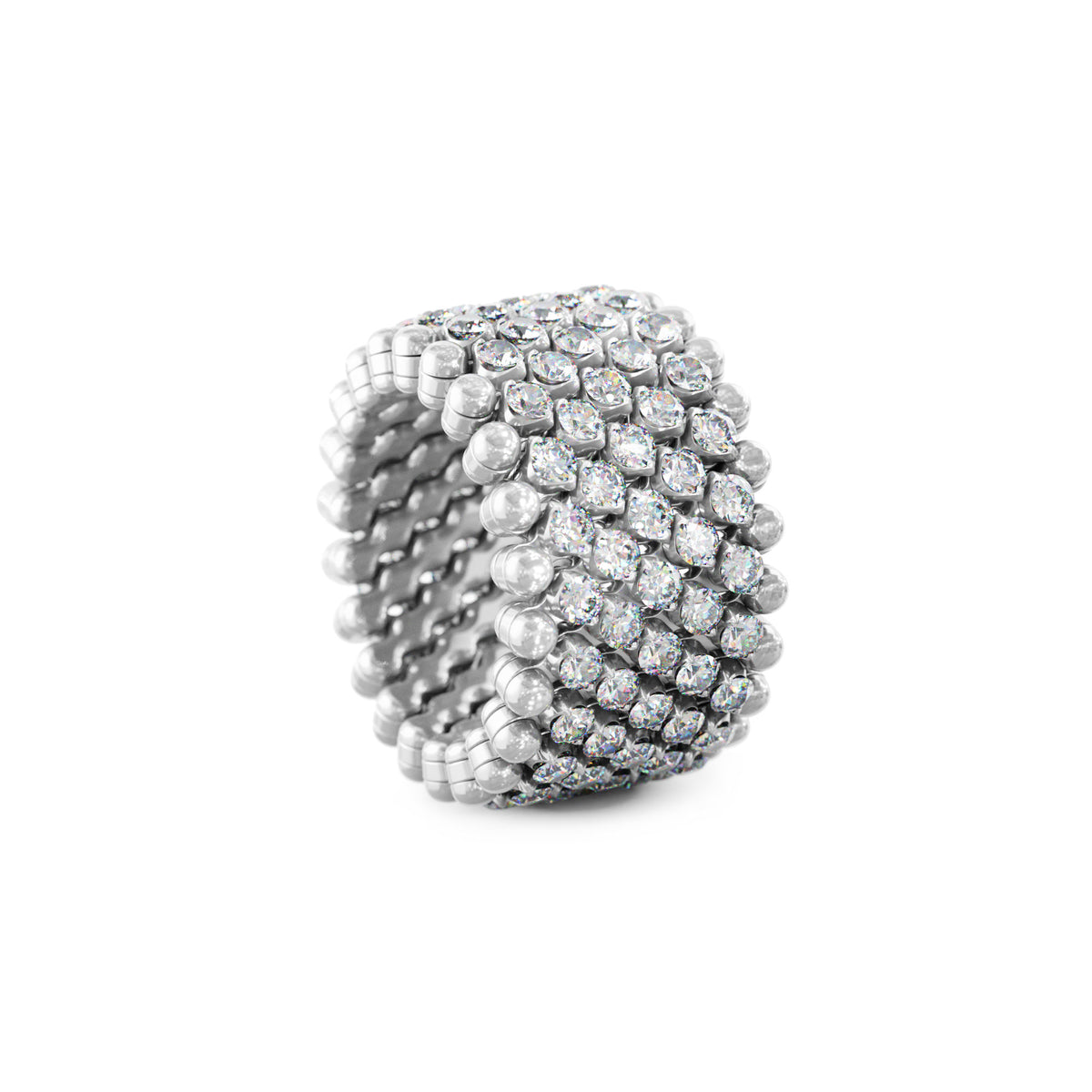Serafino Consoli Brevetto Multi-Size Ring - RMS 7M2 WG RIVIERA (RIVIERA) aus Weißgold mit Saphir