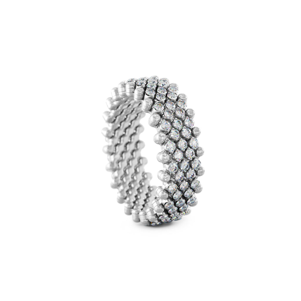 Serafino Consoli Brevetto Multi-Size Ring - RMS 7M2 WG RIVIERA (RIVIERA) aus Weißgold mit Saphir