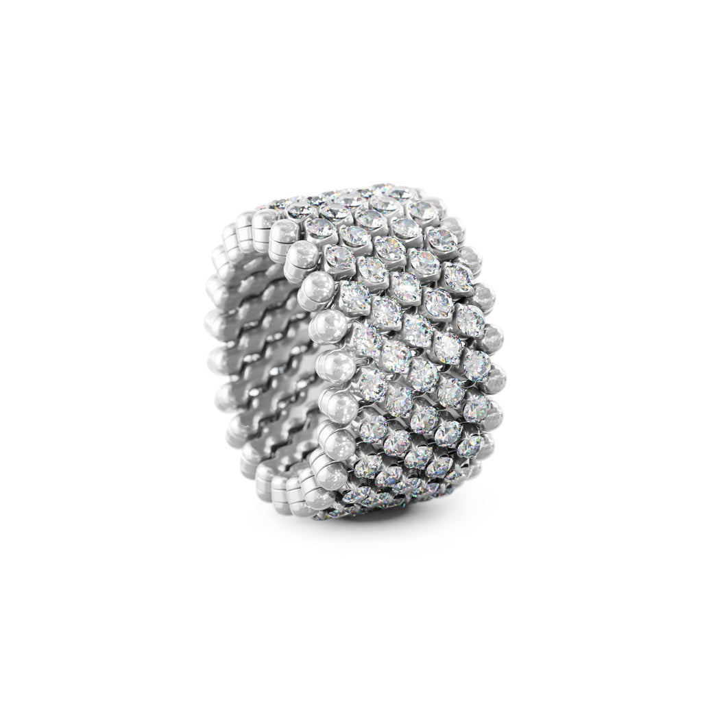 Serafino Consoli Brevetto Multi-Size Ring - RMS 7M2 WG WD (WD) aus Weißgold mit Diamant