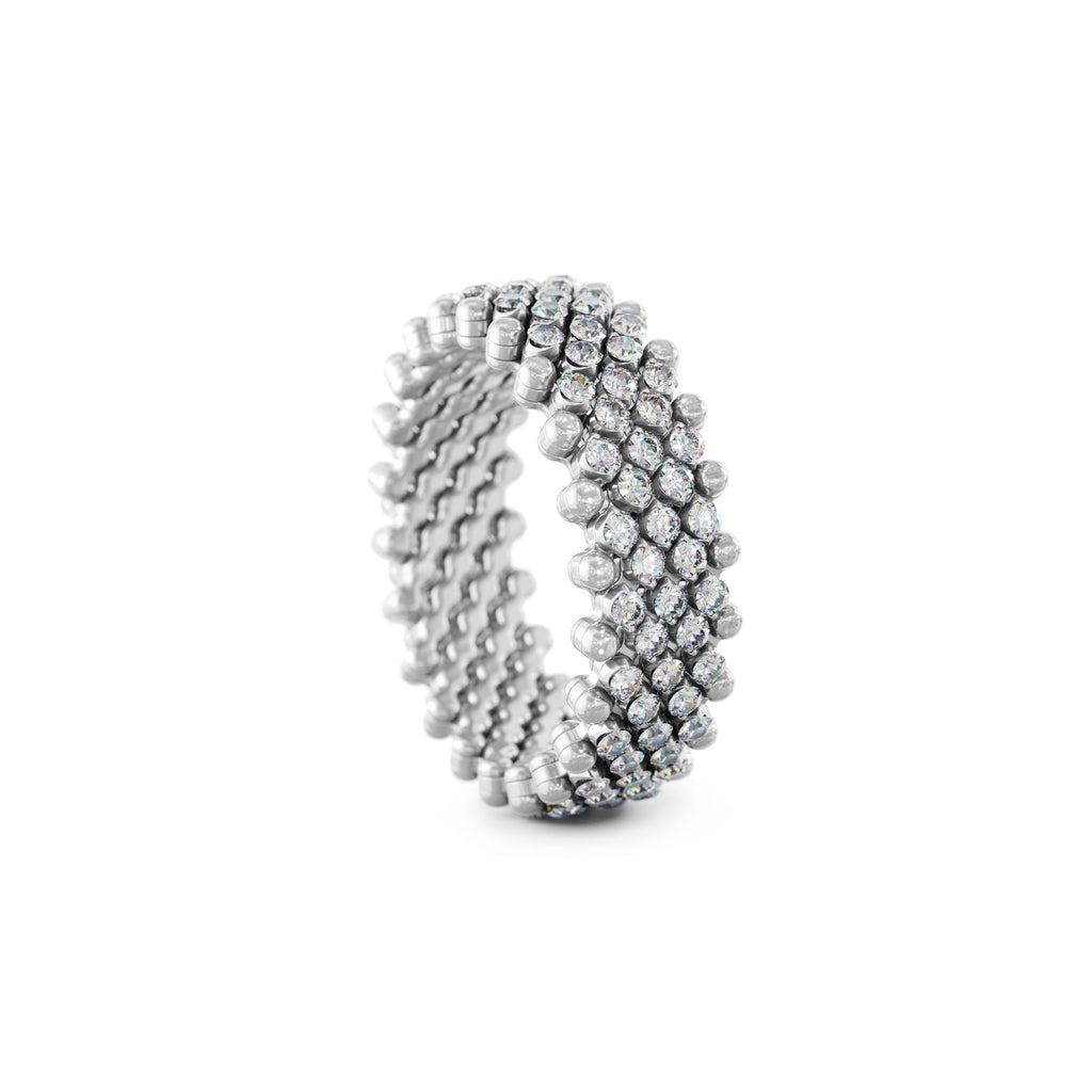 Serafino Consoli Brevetto Multi-Size Ring - RMS 7M2 WG WD (WD) aus Weißgold mit Diamant