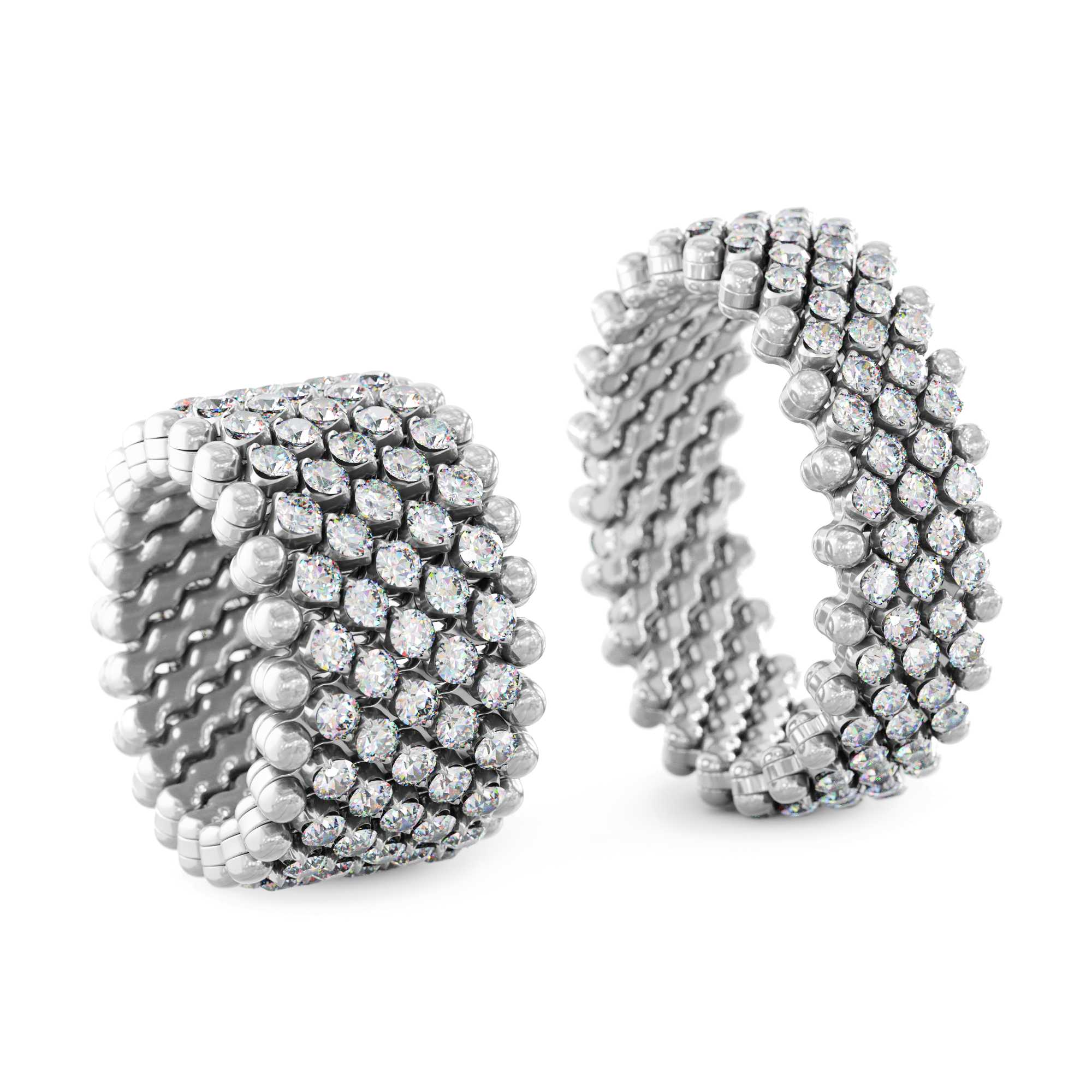 Serafino Consoli Brevetto Multi-Size Ring - RMS 7M2 WG WD (WD) aus Weißgold mit Diamant