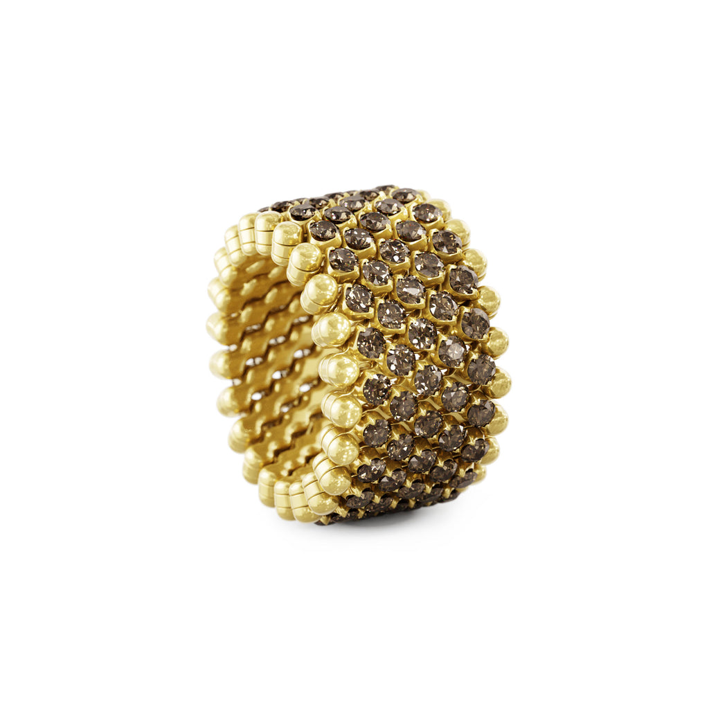 Serafino Consoli Brevetto Multi-Size Ring - RMS 7M2 YG BRD (BRD) aus Gelbgold mit Diamant