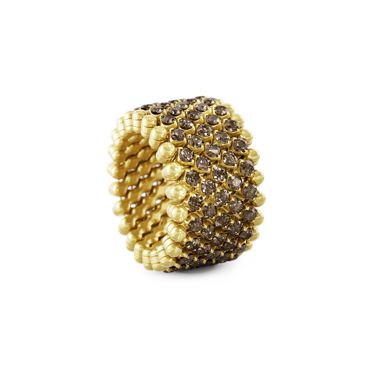 Serafino Consoli Brevetto Multi-Size Ring - RMS 7M2 YG BRD (BRD) aus Gelbgold mit Diamant