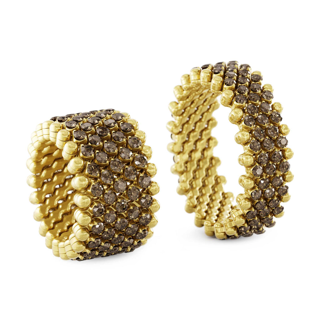 Serafino Consoli Brevetto Multi-Size Ring - RMS 7M2 YG BRD (BRD) aus Gelbgold mit Diamant
