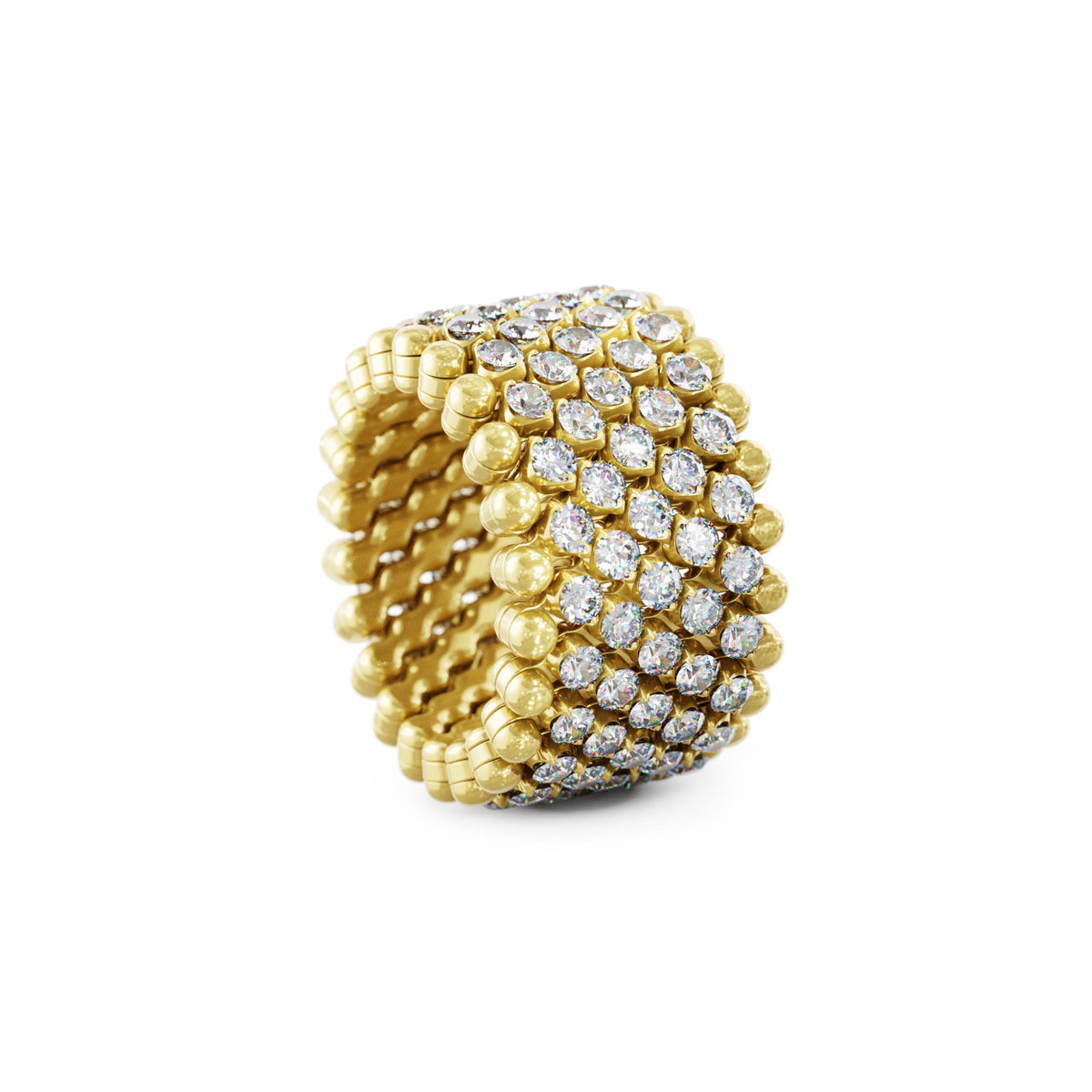 Serafino Consoli Brevetto Multi-Size Ring - RMS 7M2 YG WD (WD) aus Gelbgold mit Diamant