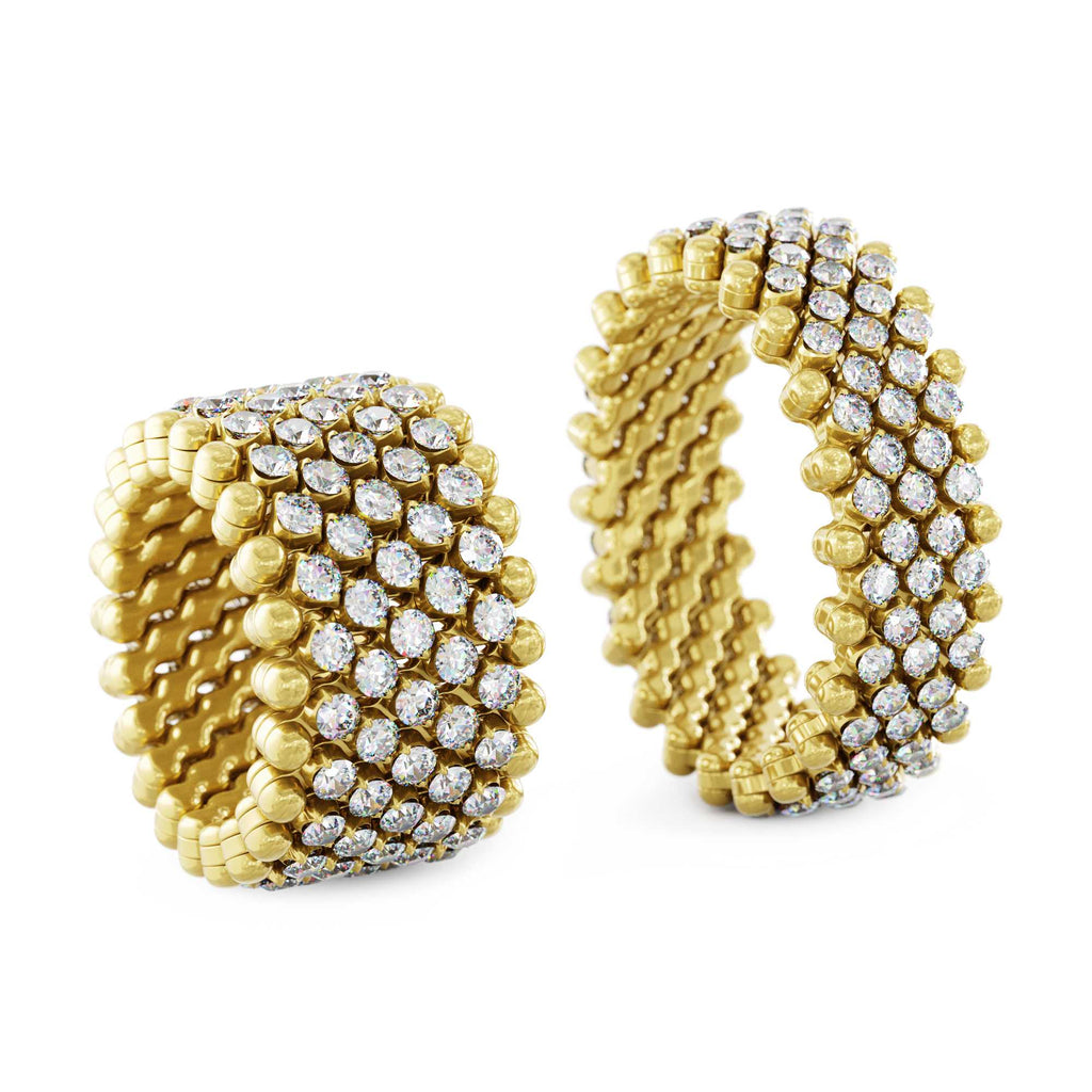 Serafino Consoli Brevetto Multi-Size Ring - RMS 7M2 YG WD (WD) aus Gelbgold mit Diamant