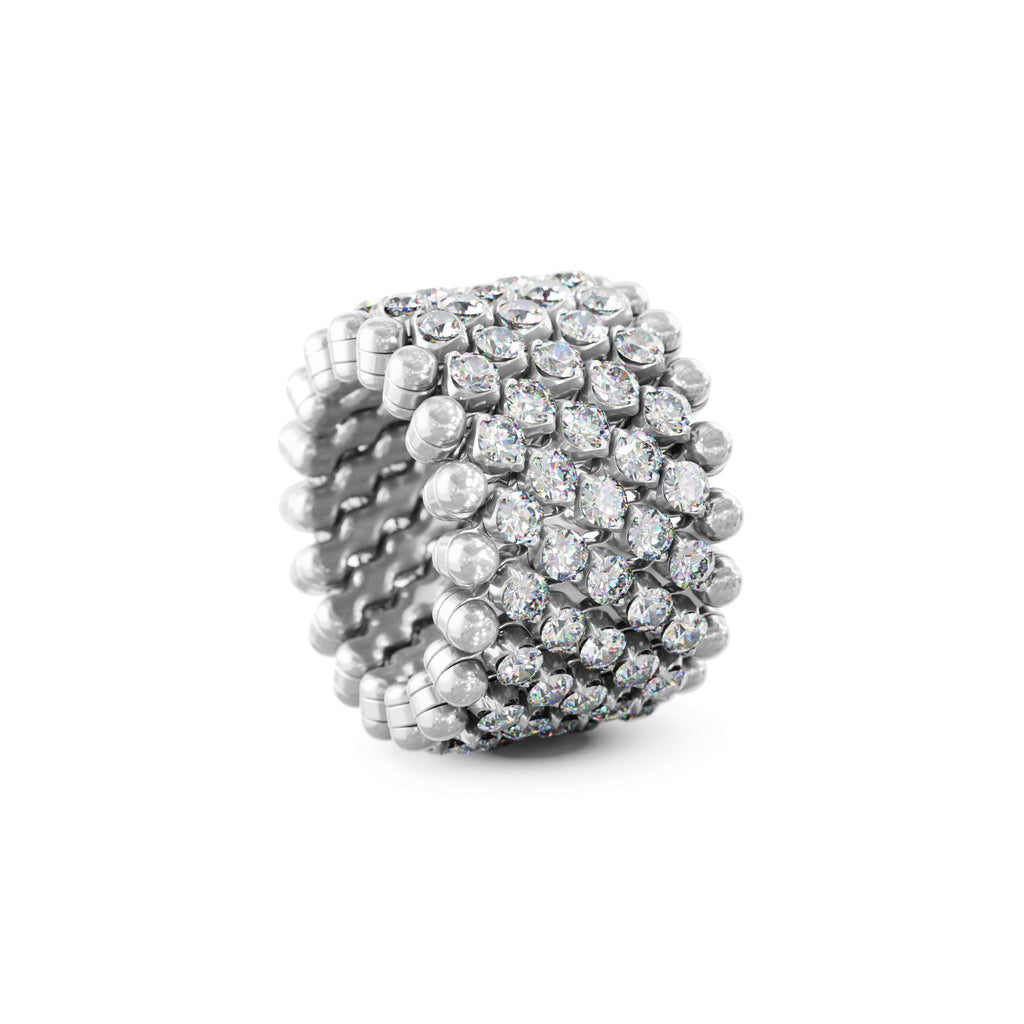 Serafino Consoli Brevetto Multi-Size Ring - RMS 7M4 WG WD (WD) aus Weißgold mit Diamant