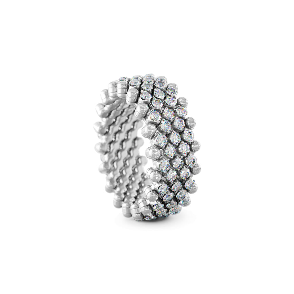 Serafino Consoli Brevetto Multi-Size Ring - RMS 7M4 WG WD (WD) aus Weißgold mit Diamant