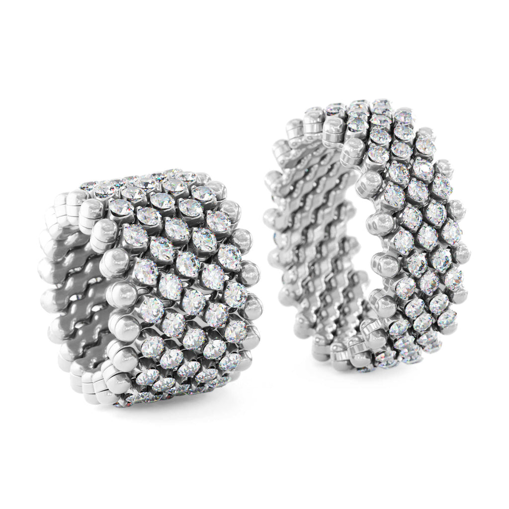 Serafino Consoli Brevetto Multi-Size Ring - RMS 7M4 WG WD (WD) aus Weißgold mit Diamant