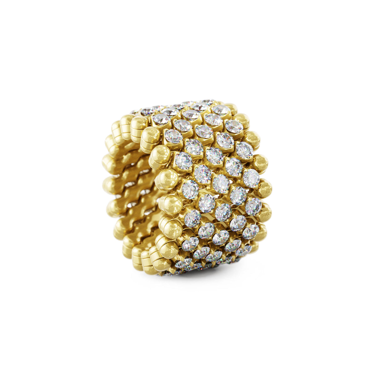 Serafino Consoli Brevetto Multi-Size Ring - RMS 7M4 YG WD (WD) aus Gelbgold mit Diamant