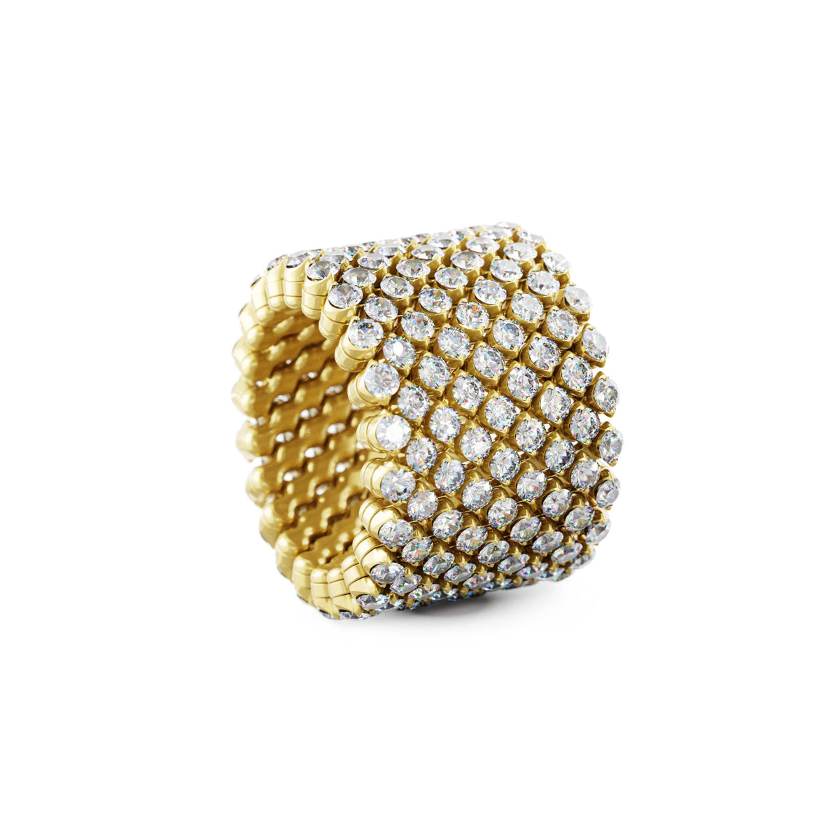 Serafino Consoli Brevetto Multi-Size Ring - RMS 9F2 YG WD (WD) aus Gelbgold mit Diamant